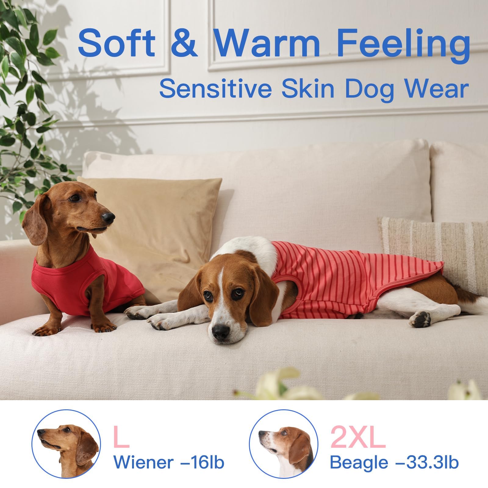 Hundepullover aus Fleece, 3er-Pack, Rot, L, warmer, klassischer Pullover, weicher, gemütlicher Pullover für Dackel, dehnbares, leichtes Shirt für Spaziergänge mit dem Hund, Parkausflüge
