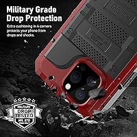 Vista 66 de Beasyjoy Funda impermeable para iPhone 13, funda de metal con protector de pantalla integrado, resistente protección de cuerpo completo, grado