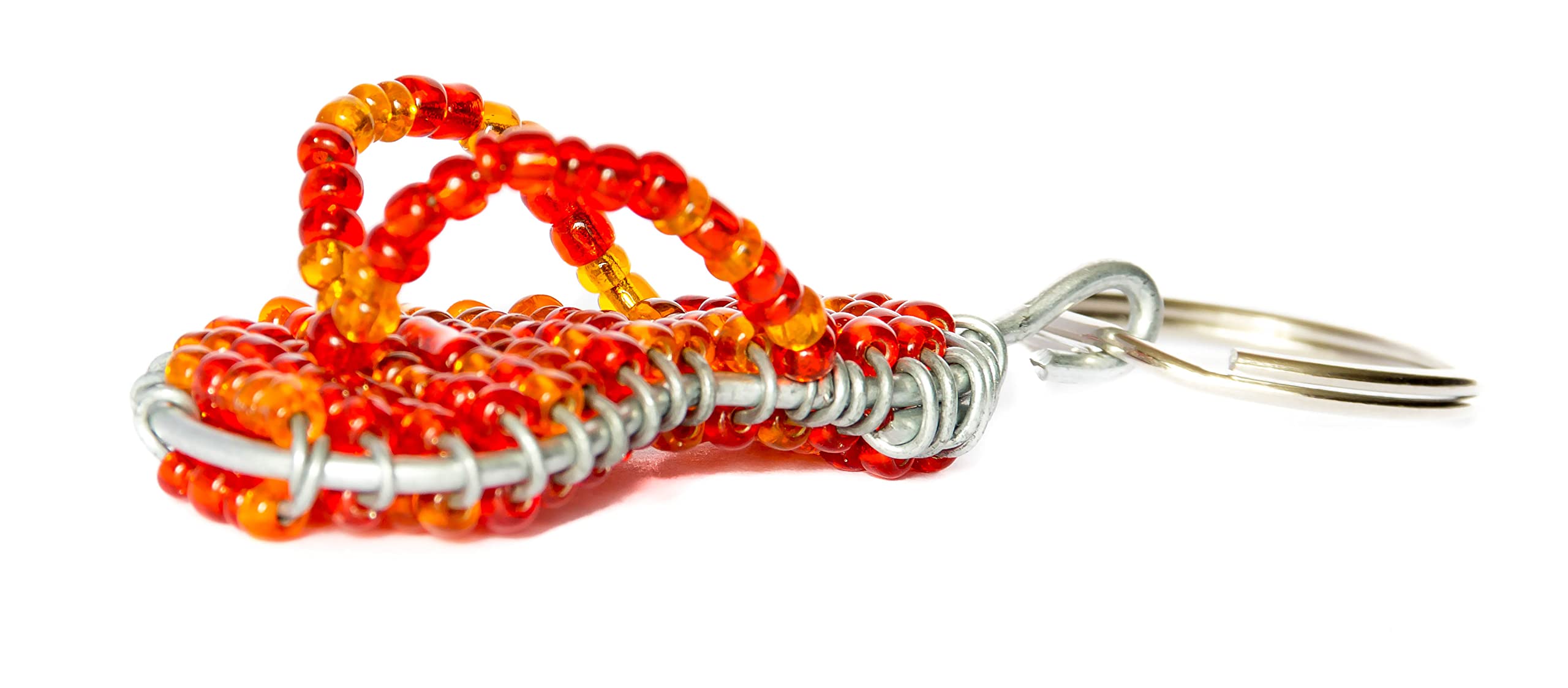 BillionHersFlip Flop Keyring Beaded Handmade African Keychain - Back Pack/School Bag Charms (7.5cm)