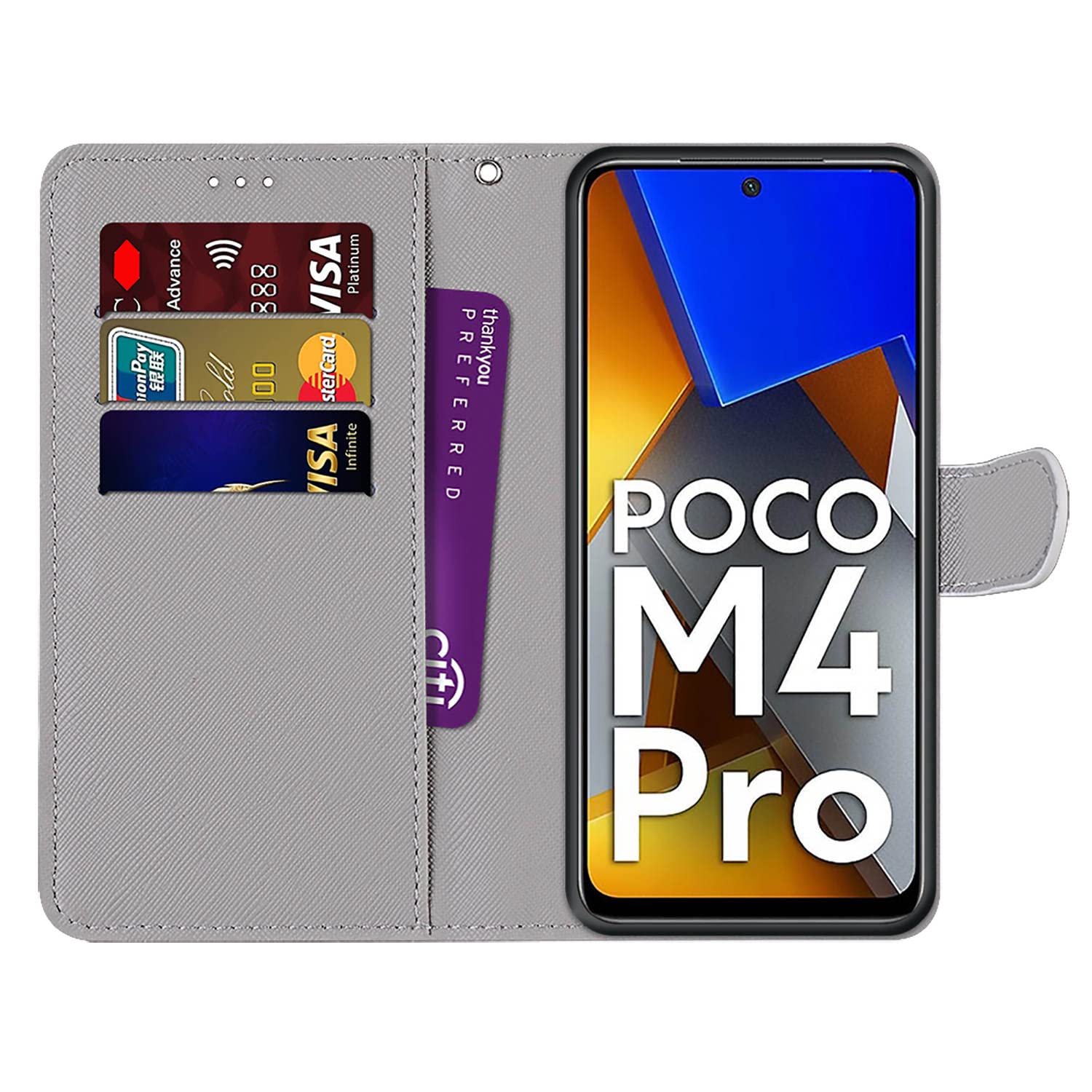 Arseaiy Custodia a portafoglio per Xiaomi Poco M4 Pro 4G Flip Phone Case Cover con tracolla Magnetica Tasca con Cerniera Specchio Trucco Pelle PU Antiurto con Cavalletto Shell Rosa