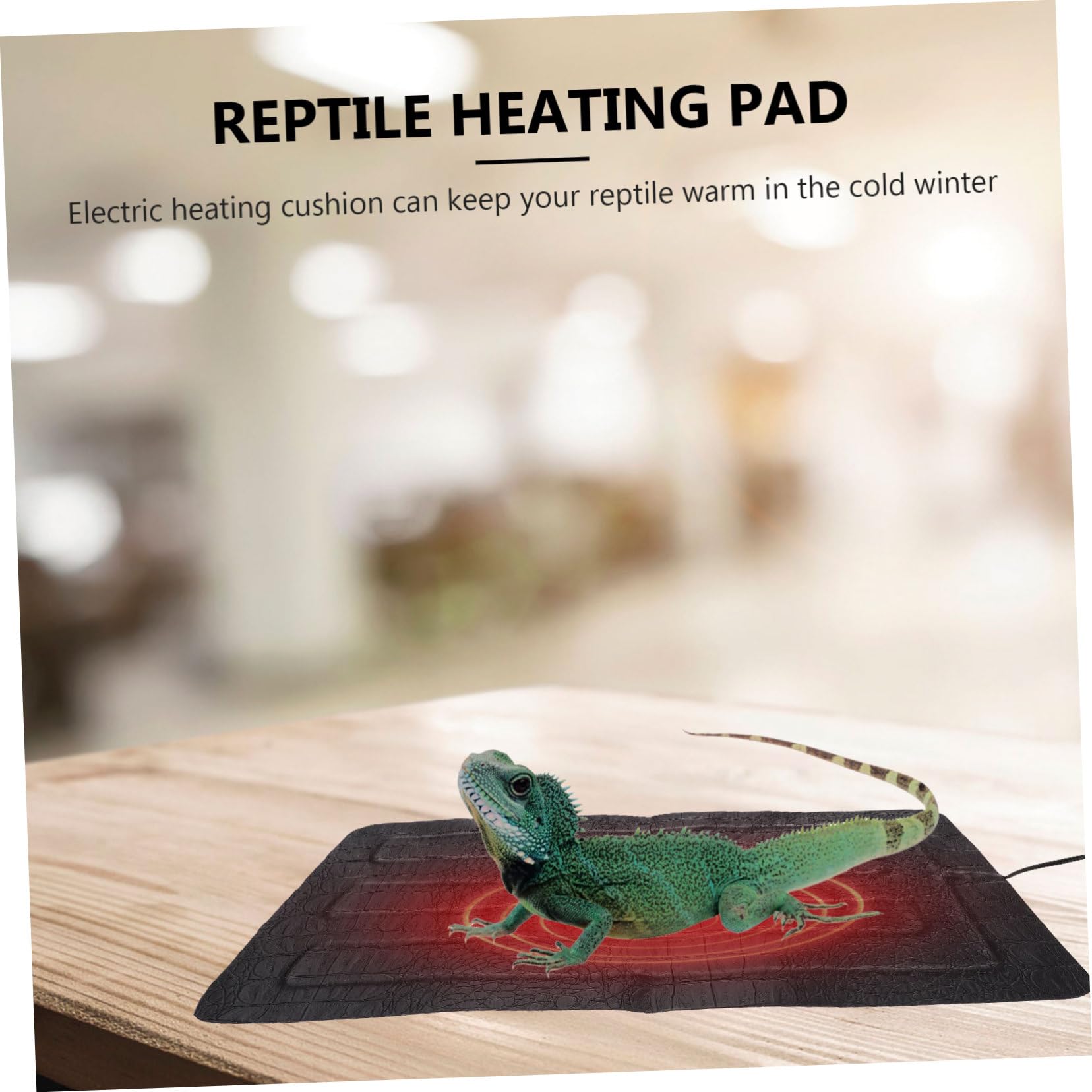 SUPVOX Almohadilla Eléctrica para Reptiles Esterilla Térmica Portátil de Cuero USB 3 Niveles para Terrario y Exteriores