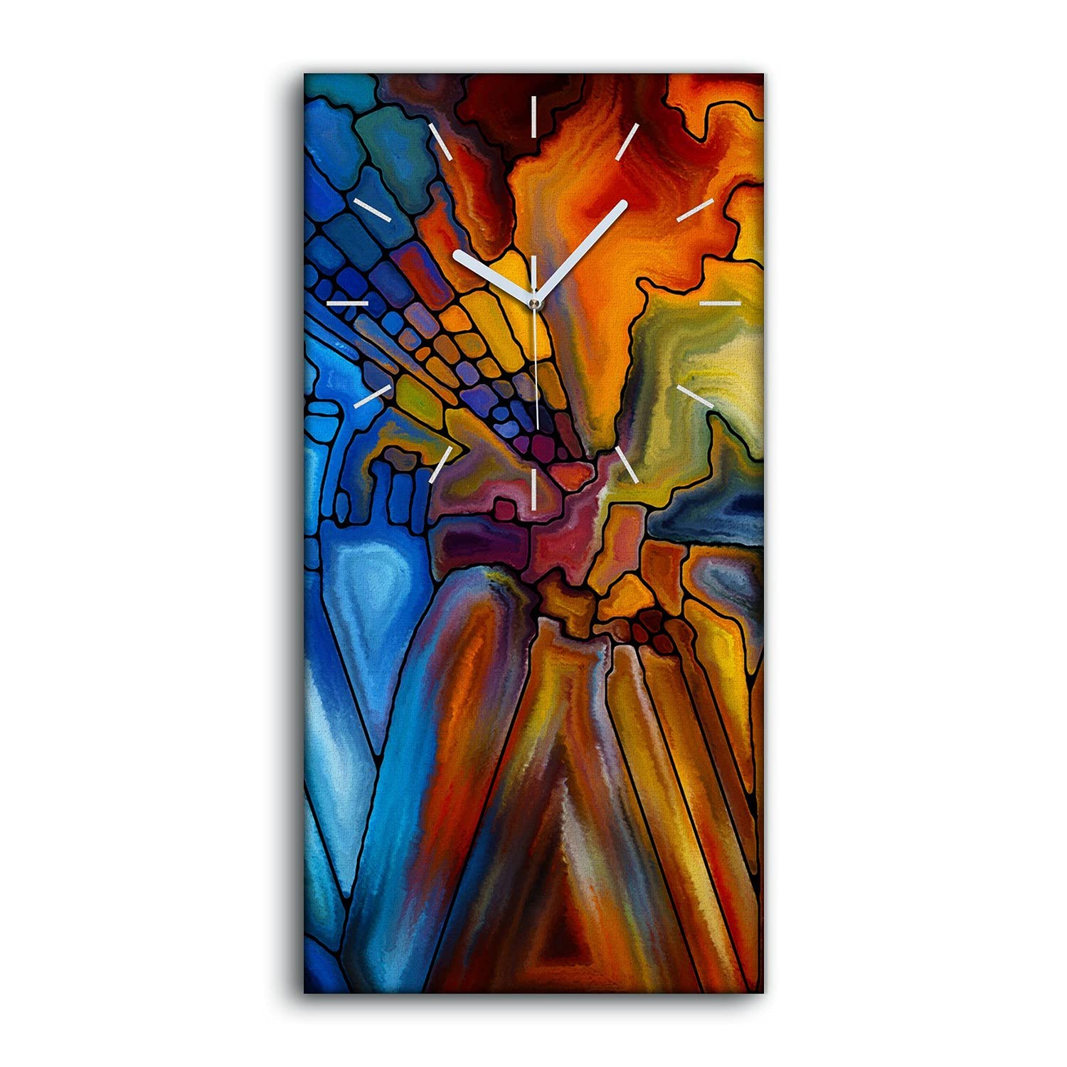 Horloge sur Toile haut de gamme Coloray 30x60cm modèle de verre image art moderne salon