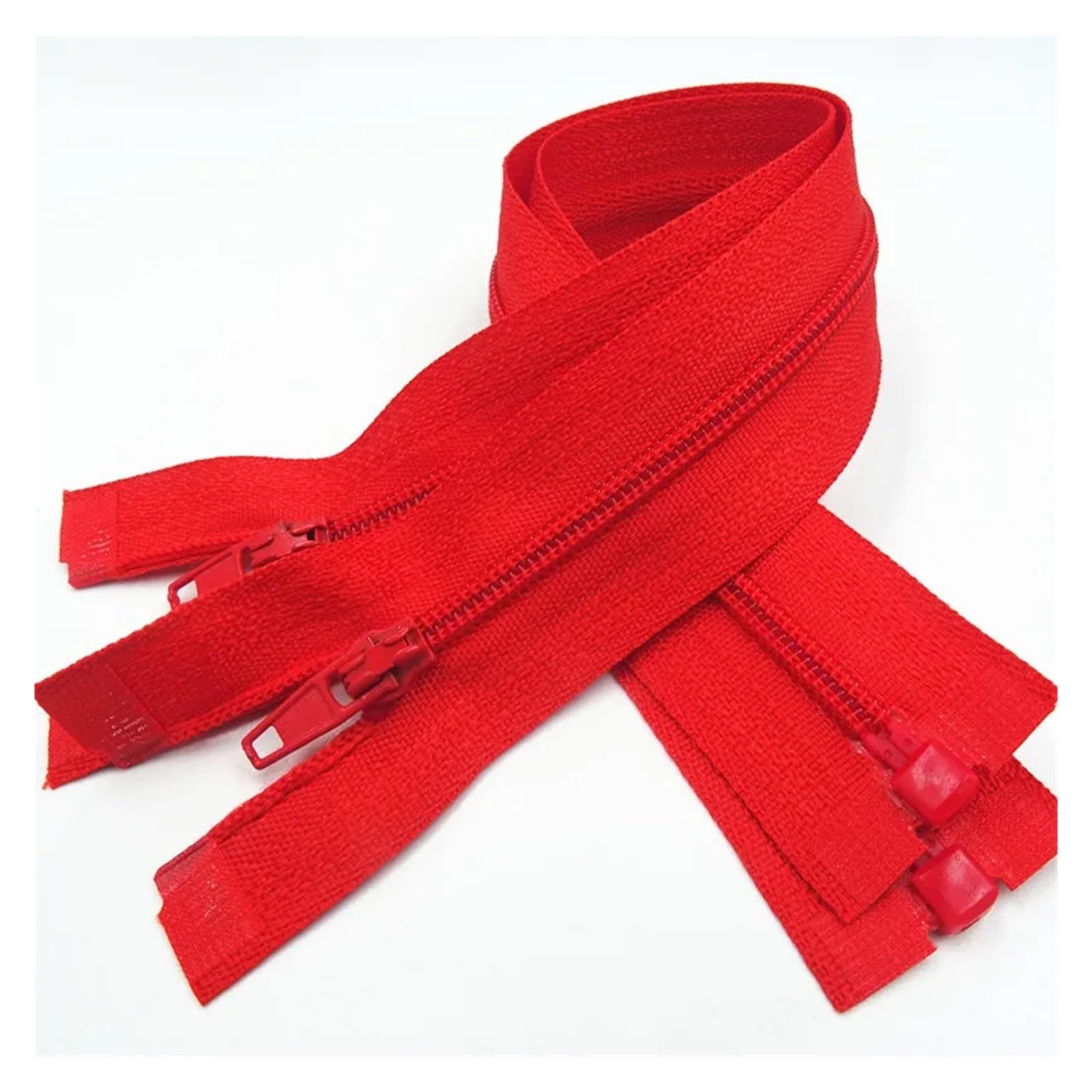 Zipper 5Pcs Zipper Open End 20Cm-60Cm Suitable for Garment Sewing Process(Red,50cm)