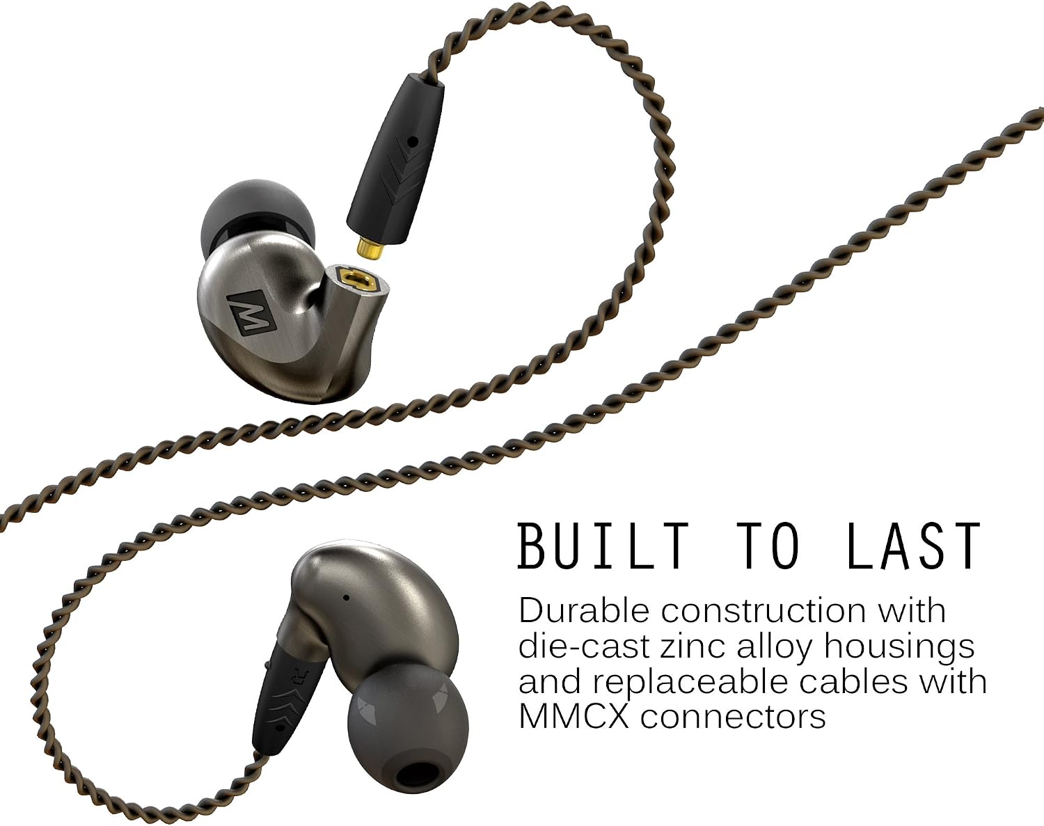 MEE audio Pinnacle P1 Balanced Edition Audiophile in-Ear Headphones – Includes Universal MMCX Balanced Audio Cable and Adapter Set