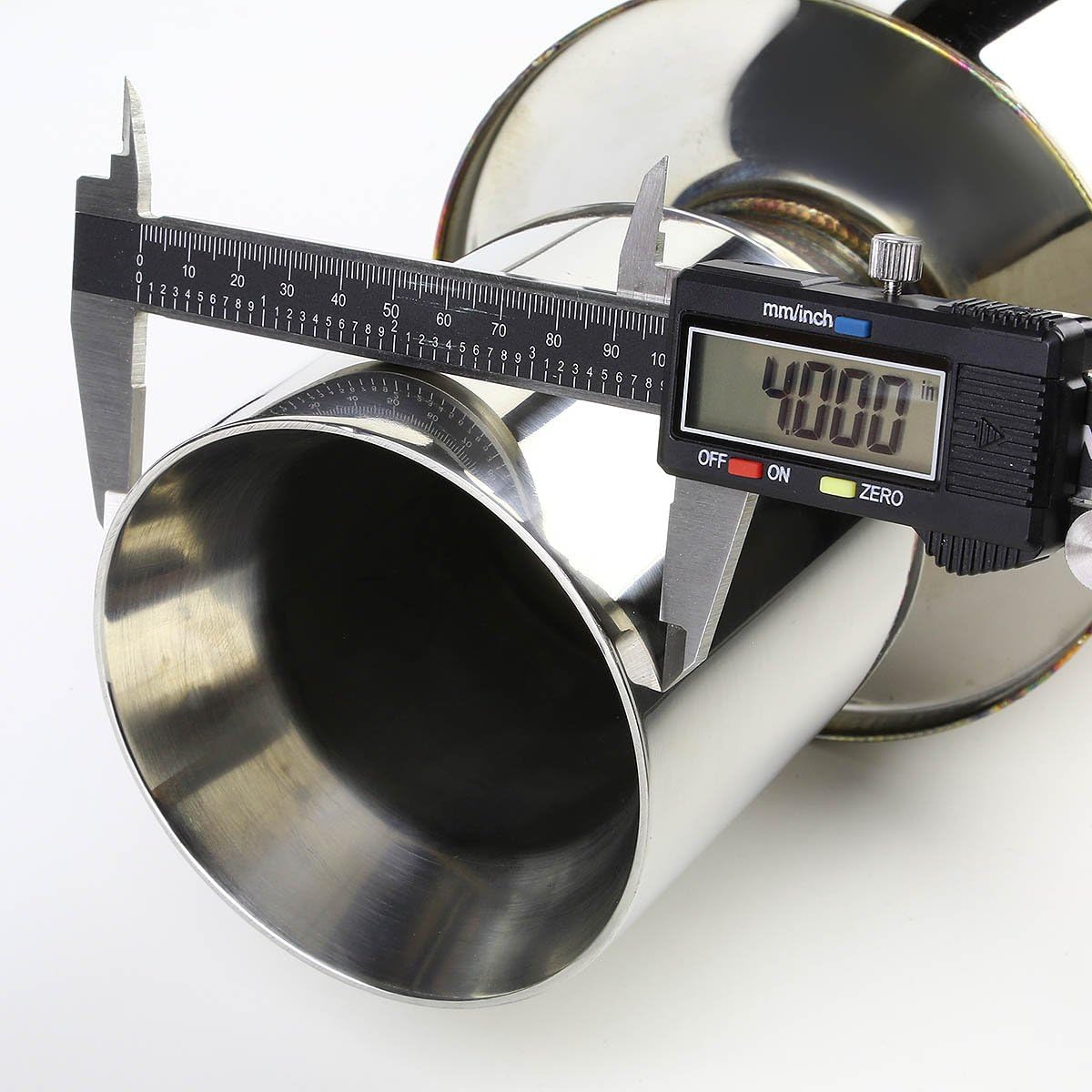 Auto Dynasty 4 inches Rolled Muffler Tip Catback Exhaust System Compatible with 2001-2005 Honda Civic EX 2/4-Door 1.7L, Stainless Steel