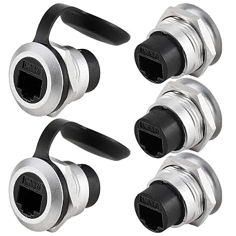 PENGLIN 5PCS RJ45 CAT6 Panel Mount Connector Female to Female