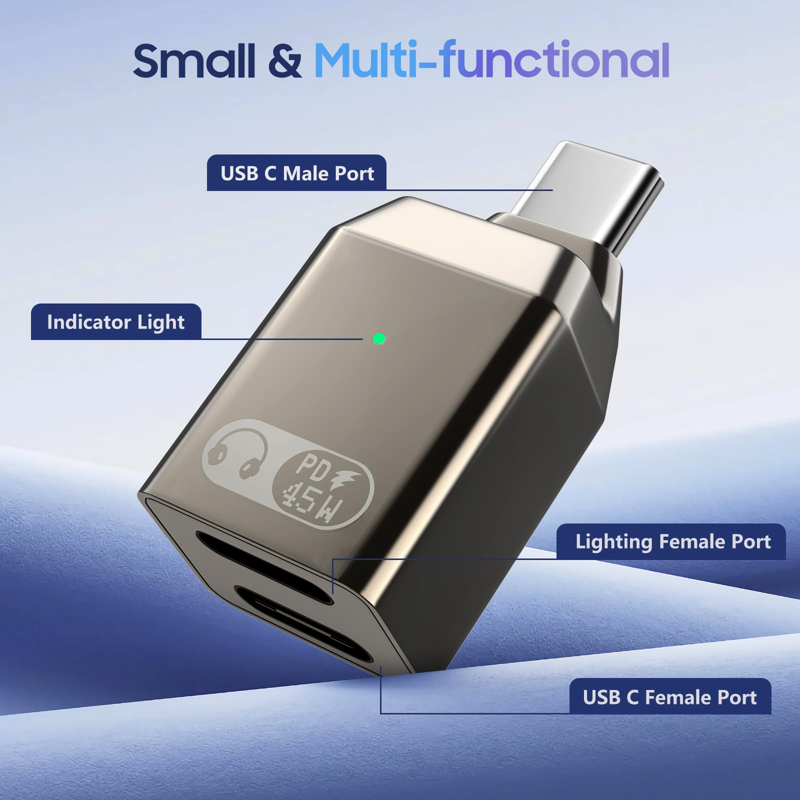 JIEYUCHU Adattatore Lightn-ing a USB OTG, Cavo USB 3.0 OTG per i Phone 14, i Pad, Supporta Disco