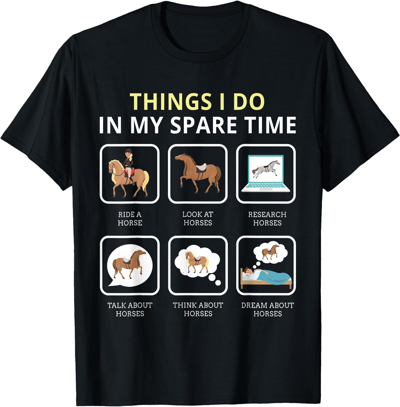Things I Do In My Spare Time Horses Equestrian Vaulting Girl T-Shirt