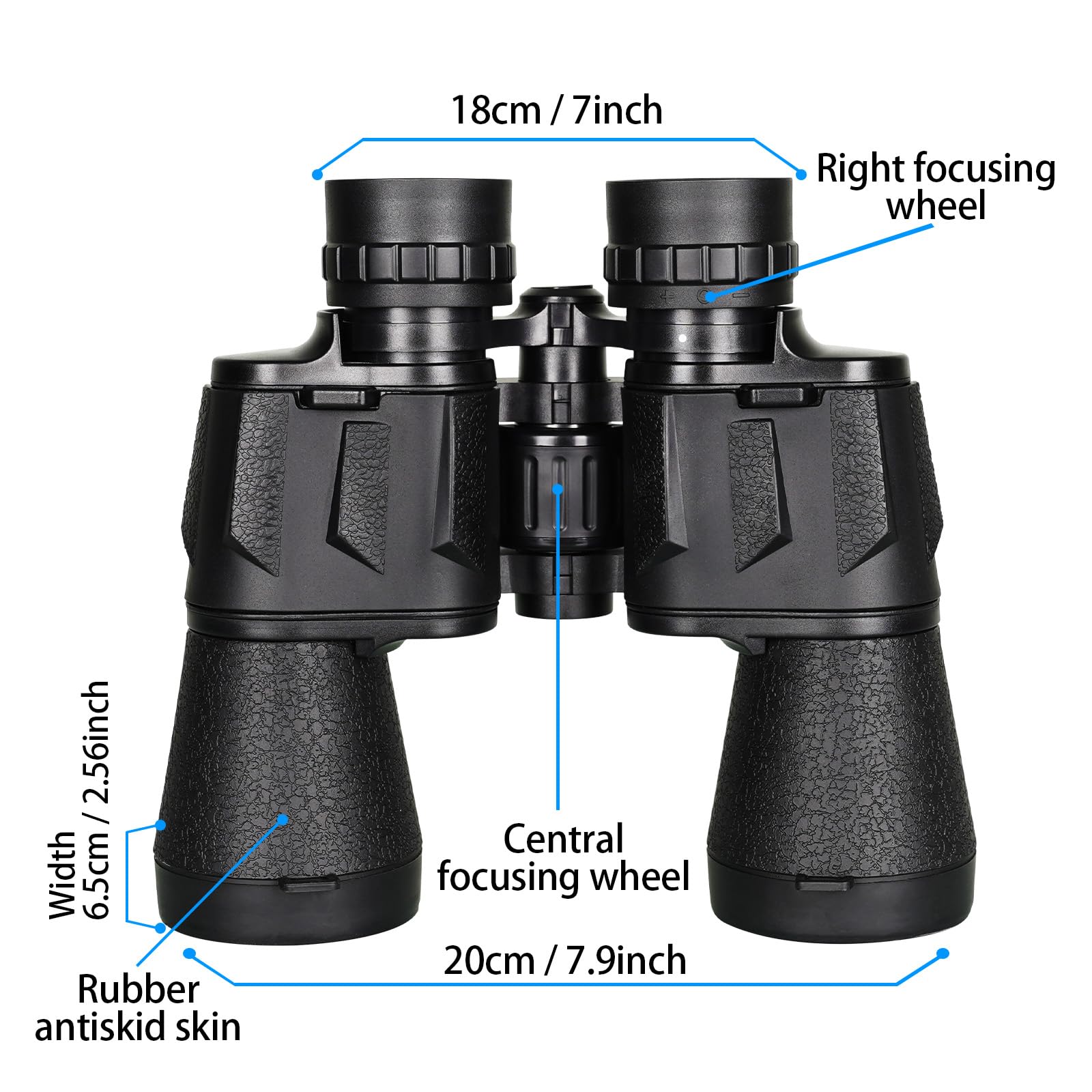 Prismáticos de alta potencia de 10 x 50 mm para adultos y adolescentes, prismáticos profesionales HD con prisma BAK4 y lente FMC, adecuados para observación de aves, caza, viajes, observación de