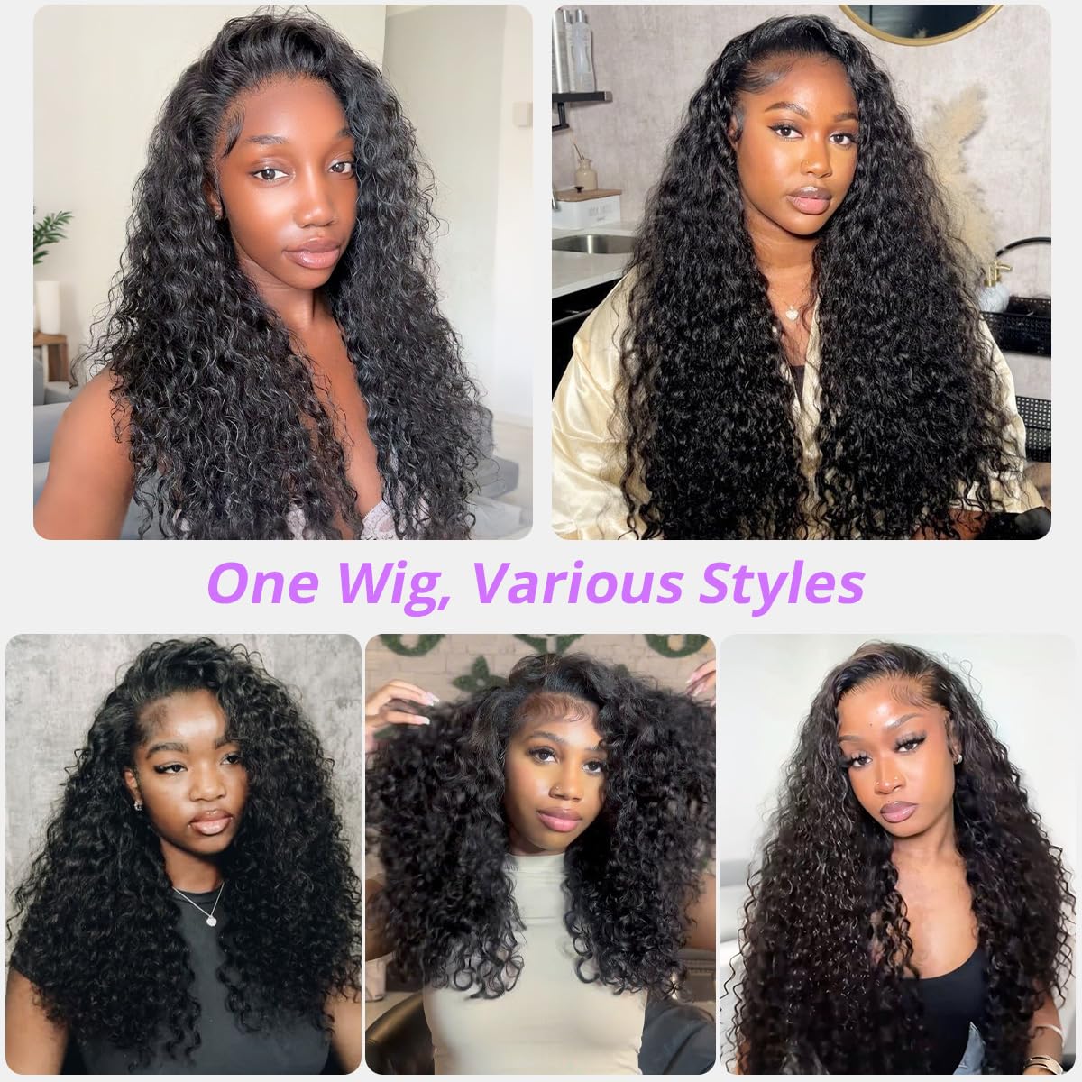 Tinashe Hair Half Wigs Human Hair Beach Curly Glueless Wear And Go Natural Black Loose Deep Wave Human Hair Wigs for Black Women 3 in 1 Half Flexi-Fit Invisi Flip Over No Lace Drawstring Wig 22inch