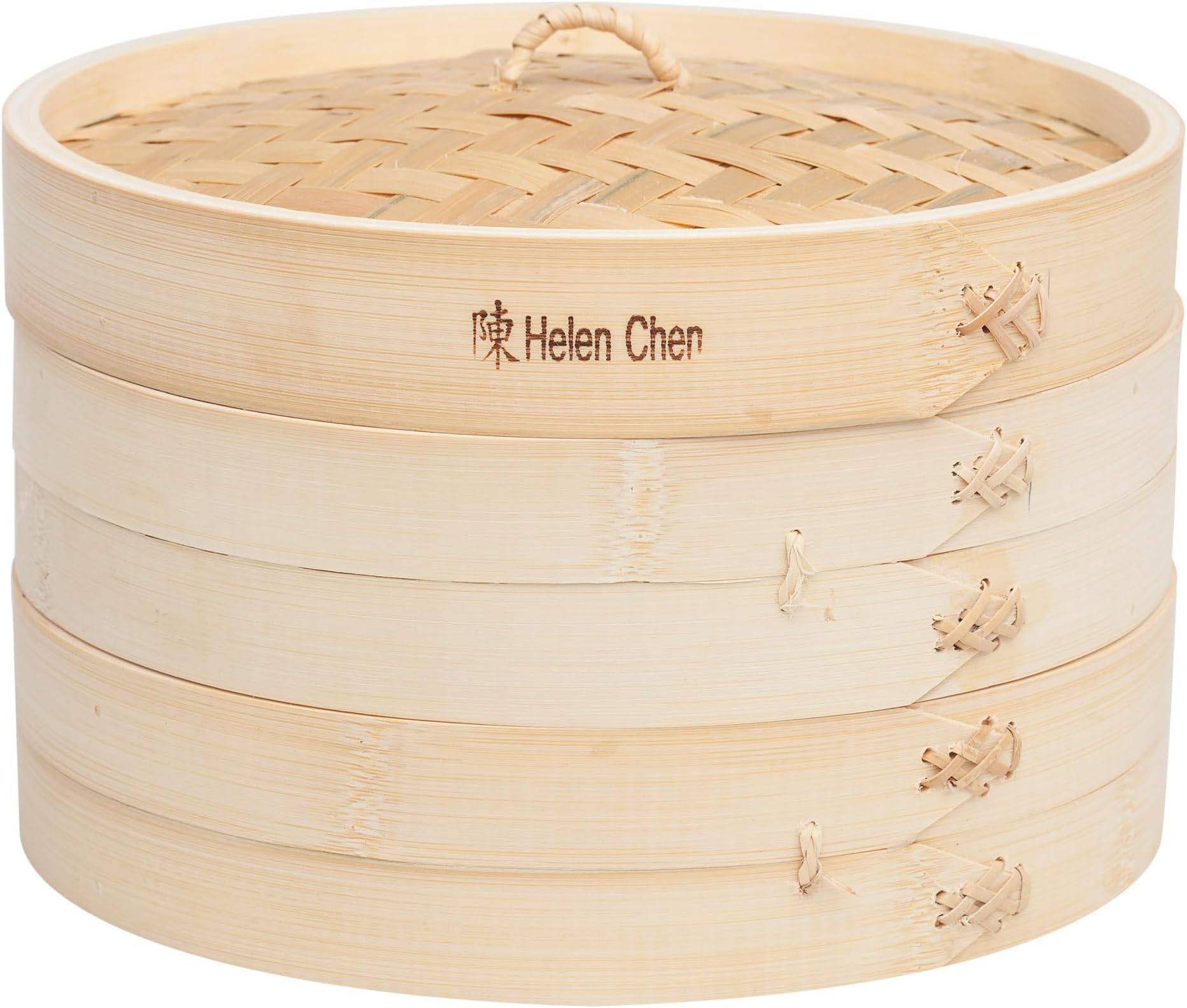 Helen’s Asian Kitchen Bamboo Food Steamer with Lid, 10-Inch