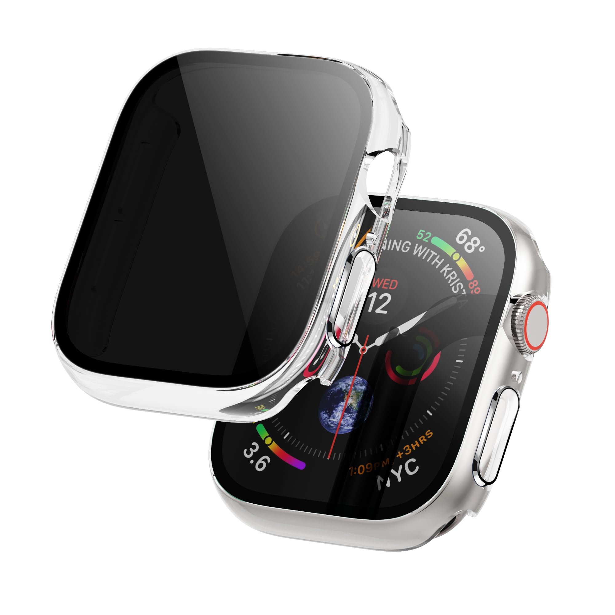 Funda protectora de pantalla de privacidad para Apple Watch Series 10 de 42 mm, [antimiradas], funda protectora ultrafina para iWatch Series 10 de 42 mm, paquete de 2, transparente