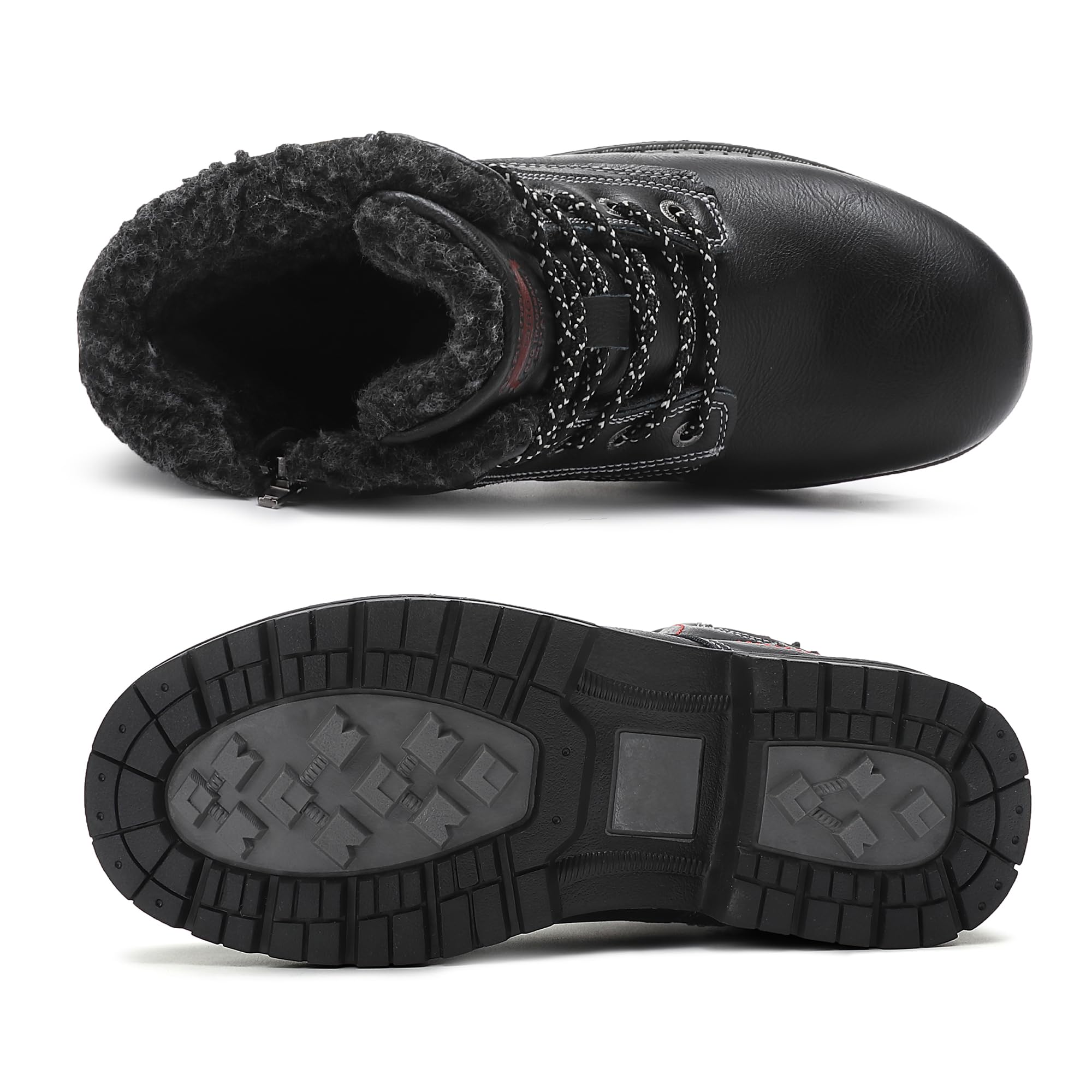 ARRIGO BELLO Stivali Bambino Invernali Scarponcini Bambina Scarpe Neve Ragazzi Cerniera Allacciatura Antiscivolo Caldo Unisex Stivaletti Size 31-39