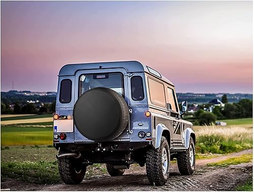 Miniatura 4 de Cubierta de rueda de repuesto de cuero de PVC, impermeable, parte trasera antiarañazos, R15 negro (para un diámetro total de rueda de 27 a 29