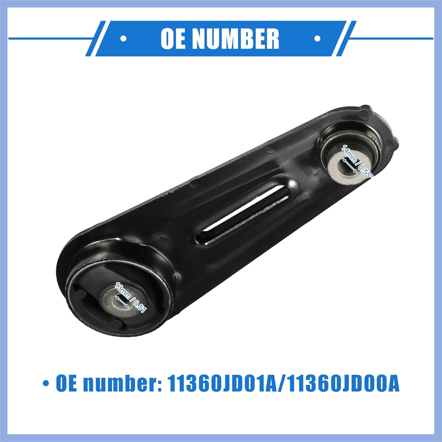 Engine Mount Compatible for Nissan Rogue 2008-2015, Anti Deform Metal Black No.11360JD01A/11360JD00A Mount Bracket Stable