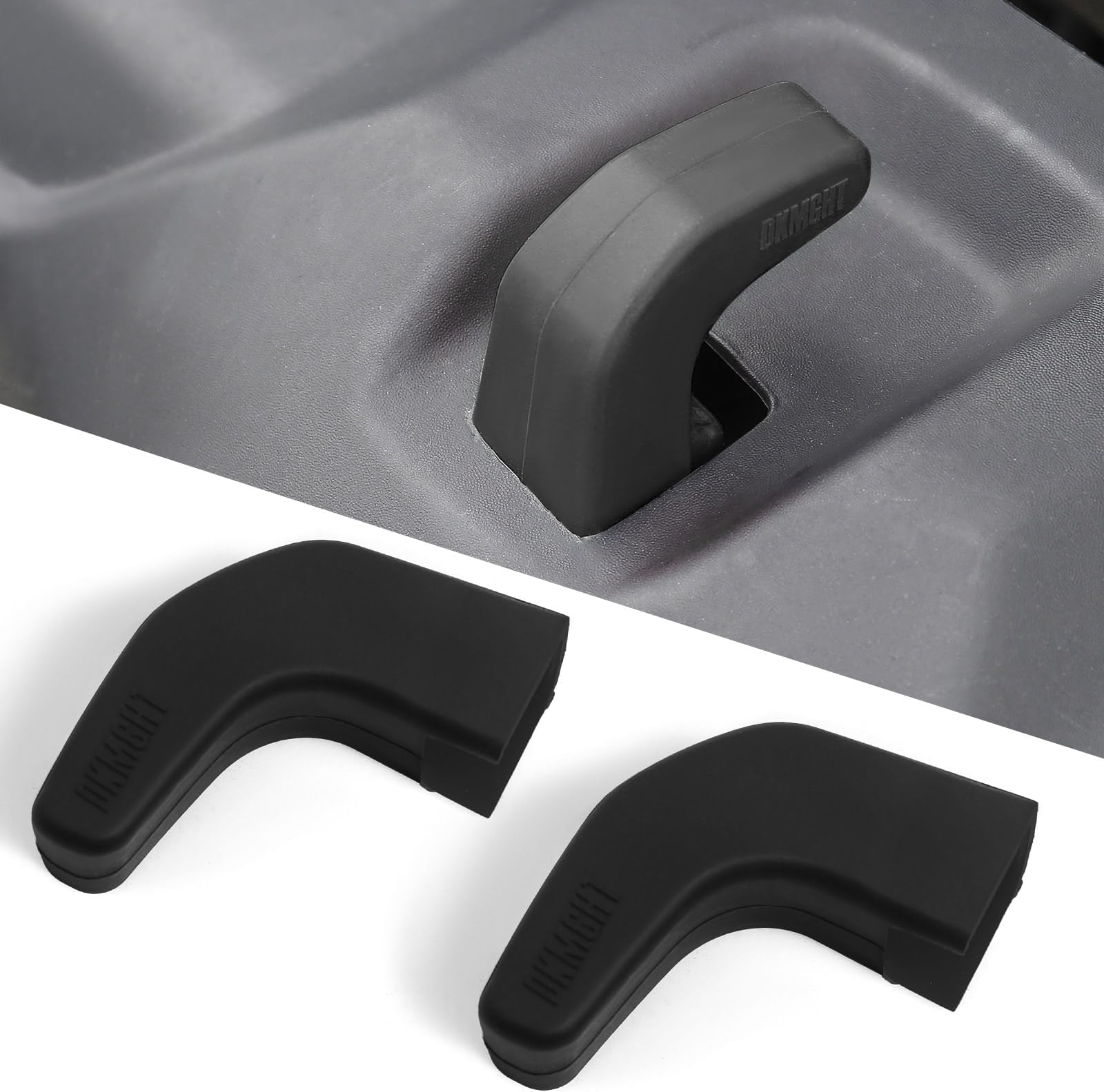 DKMGHT Factory Bumper Tow Hook Covers (Upgrade) for Jeep Wrangler JK JL Gladiator TJ, Black Tow Hook Protector Jeep Wrangler Accessories 2007-2022