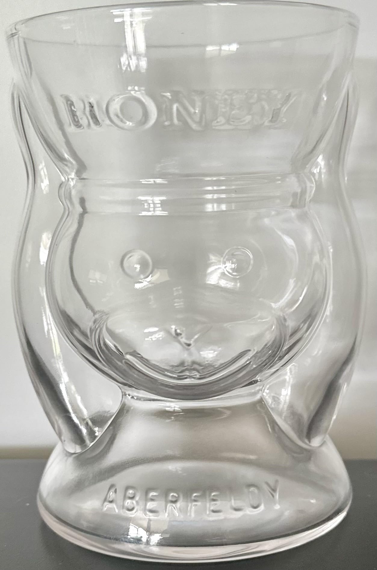 Whiskey Honeybear Glass, Large, Clear Glass