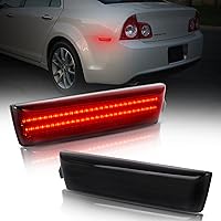 Vista 1 de Luz LED de marcador lateral trasera, lente ahumada, compatible con Chevy Malibu 2008-2012, 2 piezas, 5 veces más brillante, IP67 impermeable, Plug