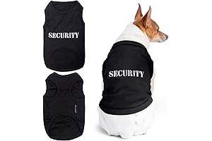 Parisian Pet Dog T-Shirt with 'Security' Embroidered