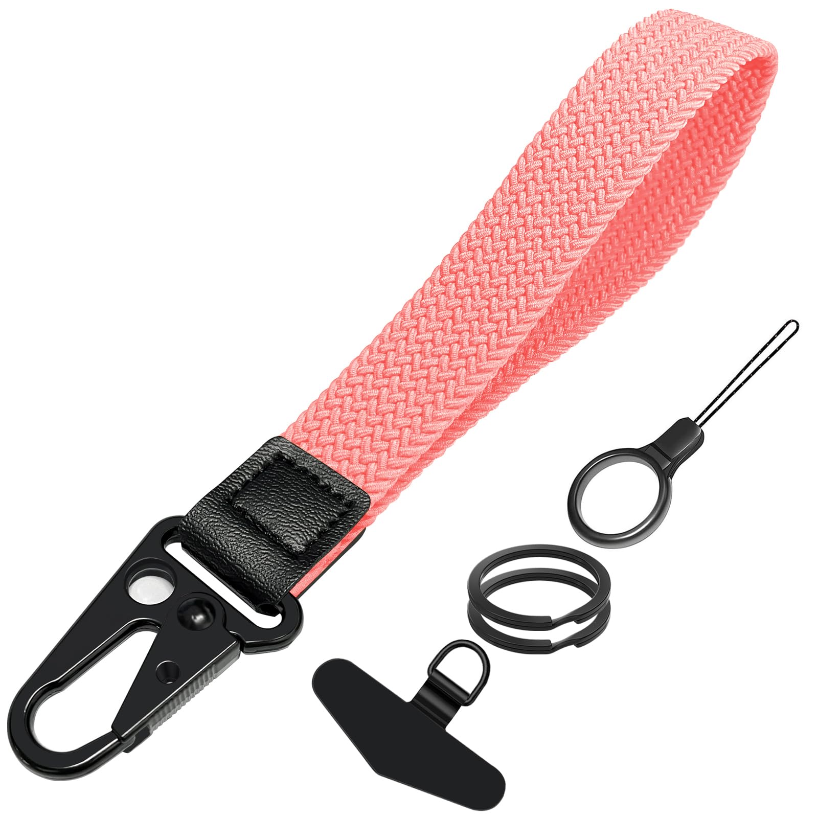 BuitBoll Stretchy Wristlet Keychain, Wrist Lanyard Strap Key Chain Holder to Hold Keys Wallet Phone ID Badge for Men Women