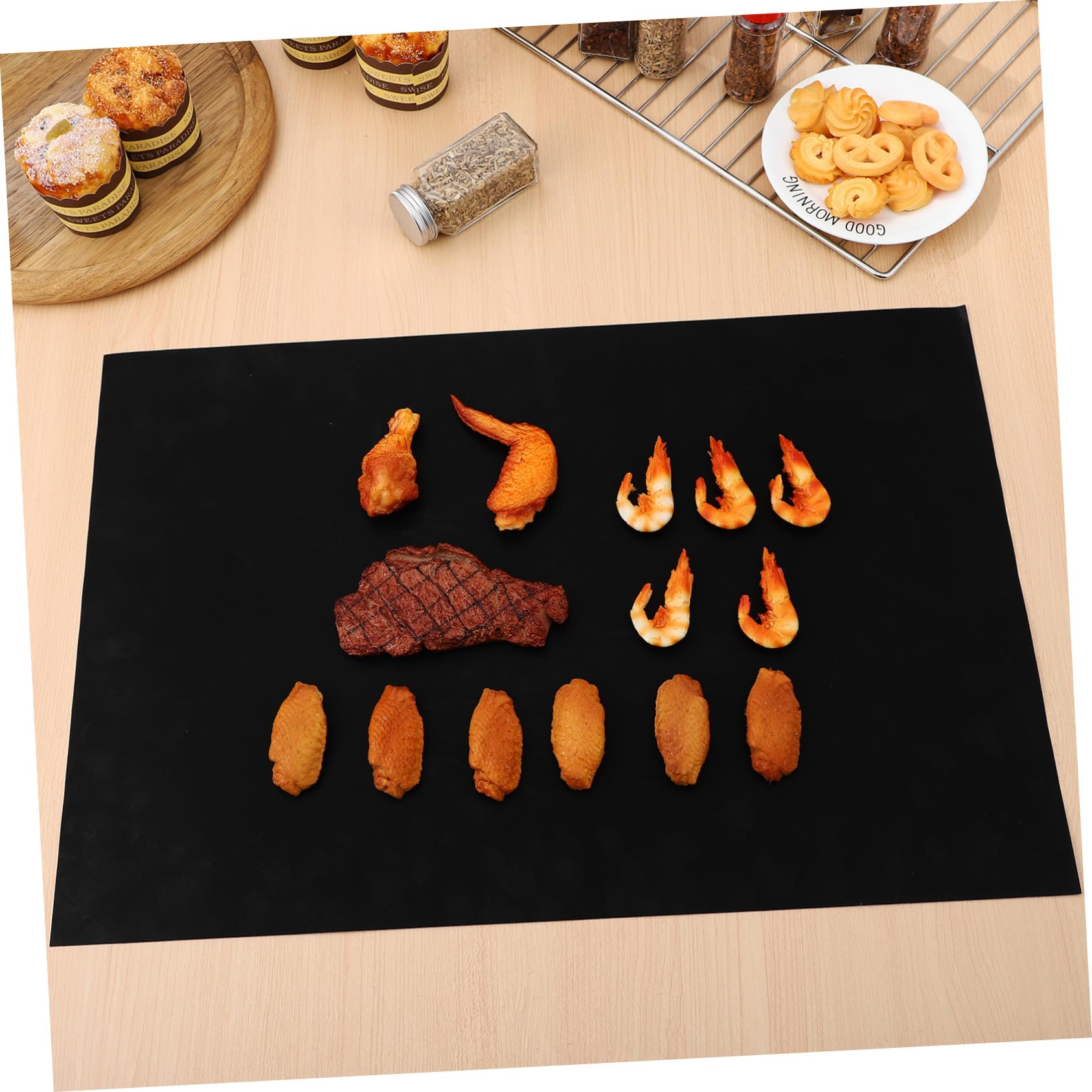 DOITOOL 9stücke Grillmatte Für Backofen Hitzebeständige Backmatte Mit Antihaftbeschichtung Ofenmatte Als Kochmatte Oder Brätereinlage Wiederverwendbare Ofenmatten Für Einfache Reinigung