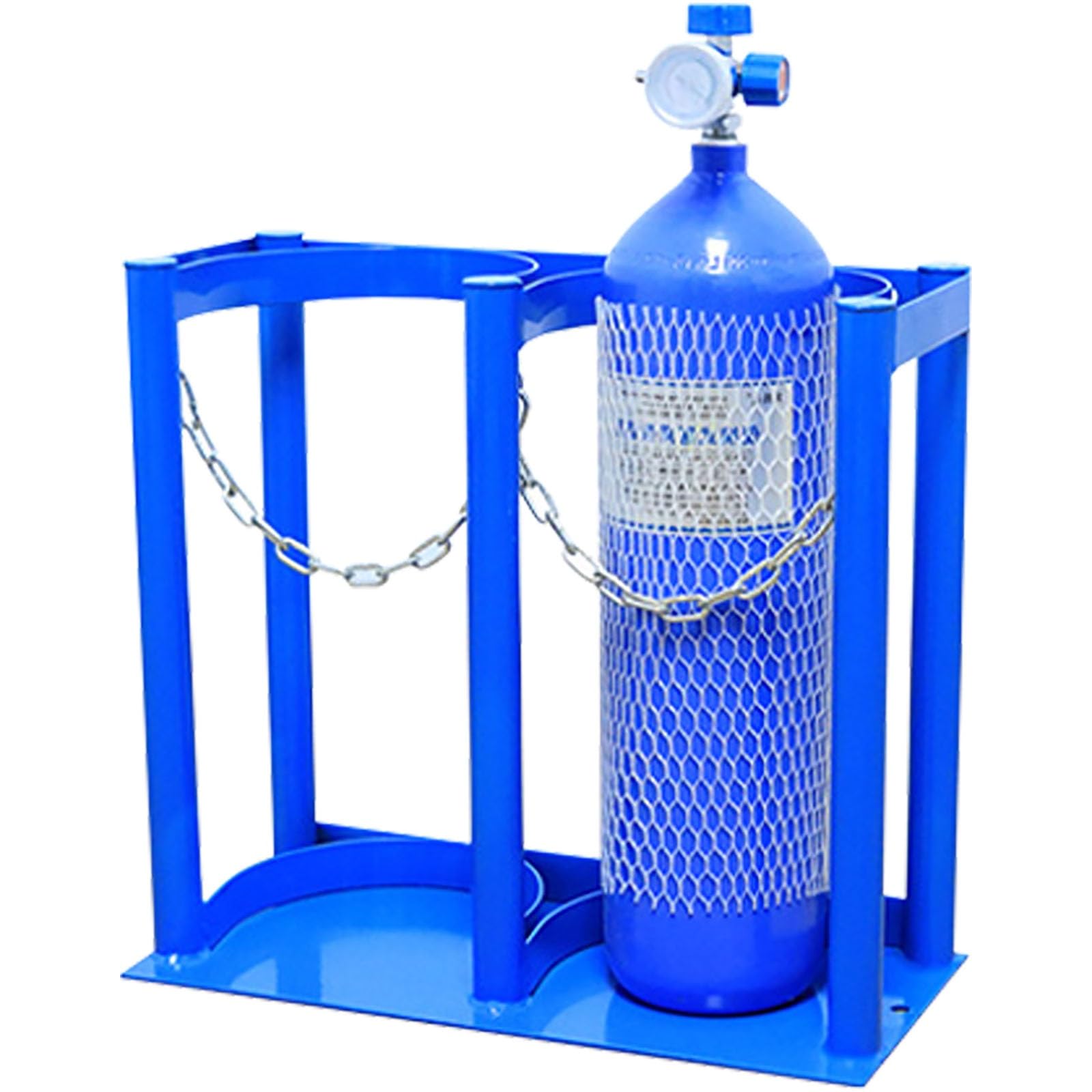 GLJTUO Oxygen Tank Cylinder Holder - Steel Rack for Propane, Nitrogen, Argon, Dive Cylinders - CO2 Storage with Screws Kit for Lab, Factory, Hospital,0-43x20x40cm/16.9x7.9x15.7in