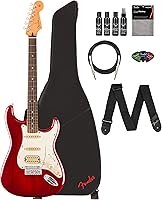 Vista 13 de Fender Player II Stratocaster - Paquete Rojo Coral con Funda, Correa, Cable, Paquete de 3 Púas y Kit de Limpieza de Guitarra