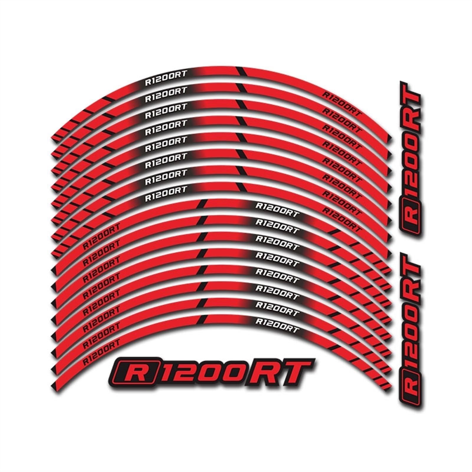 Motorcycle Parts Contour Wheel Decoration Decal Sticker for BMW R1200RT R1200 RT R 1200 Wheel Rim Sticker(Color1)