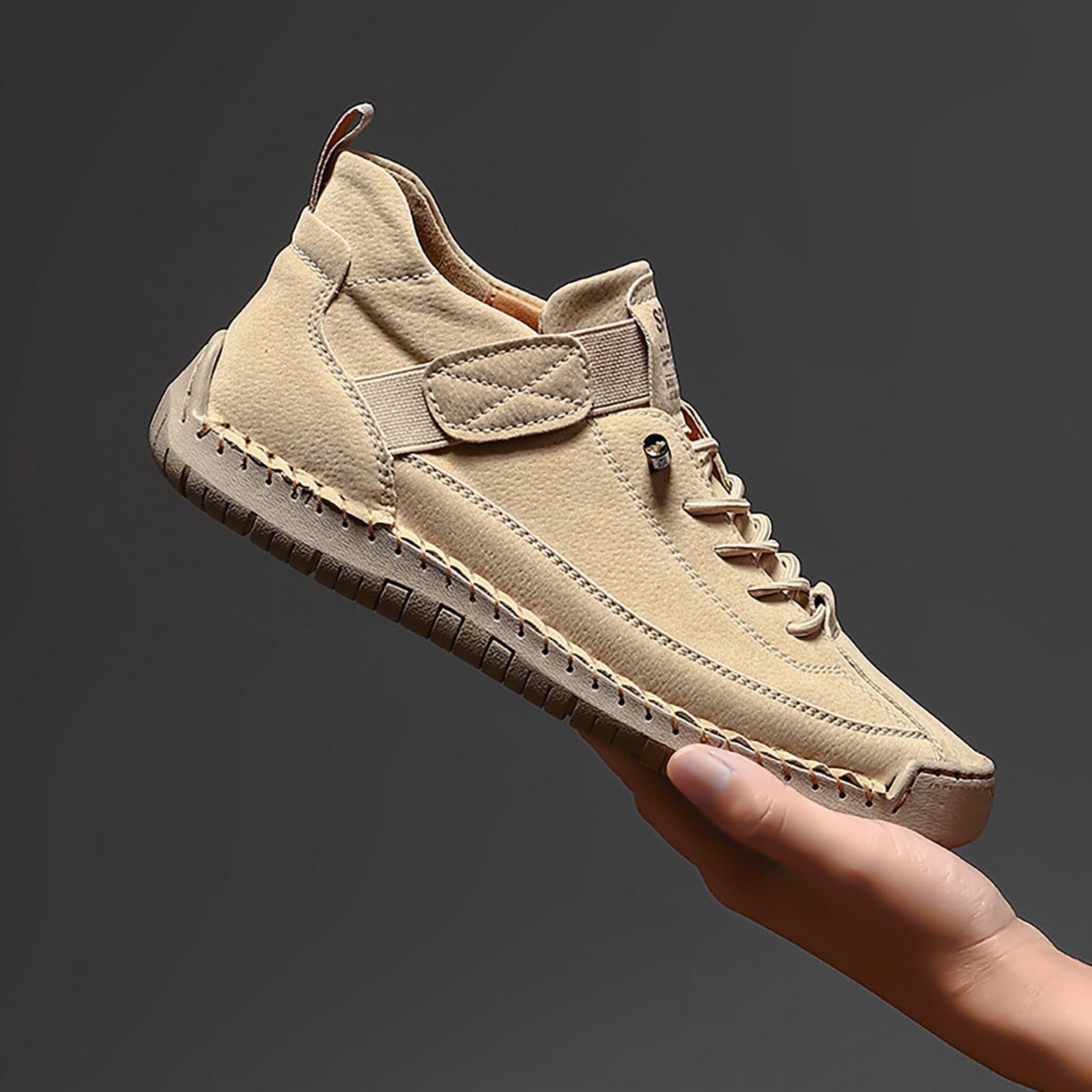 Scarpe da ginnastica da donna e da uomo, scarpe basse in pelle, con lacci, scarpe sportive, antiscivolo, scarpe da trekking, scarpe da trekking, scarpe basse per il tempo libero