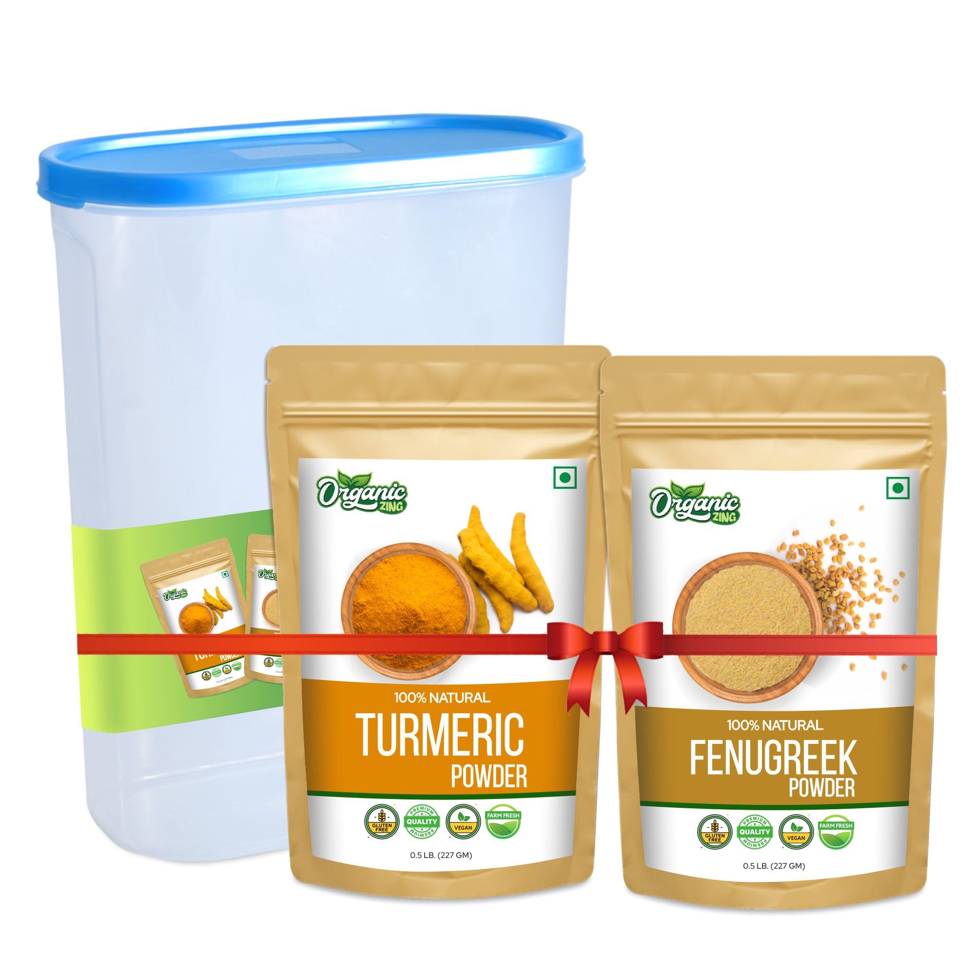Organic Zing Turmeric powder & Fenugreek powder combo | High in Fiber | Product of India - 227 gm each (B0C86G6MXW) Amazon Price History, Amazon Price Tracker