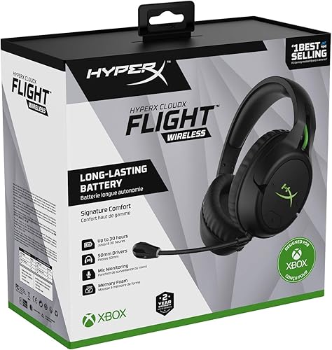 Miniatura 6 de HyperX CloudX Flight Wireless Gaming Headset, Official Xbox Licensed, Compatible with Xbox One and Series XS, Game and Chat Mixer, Memory Foam,