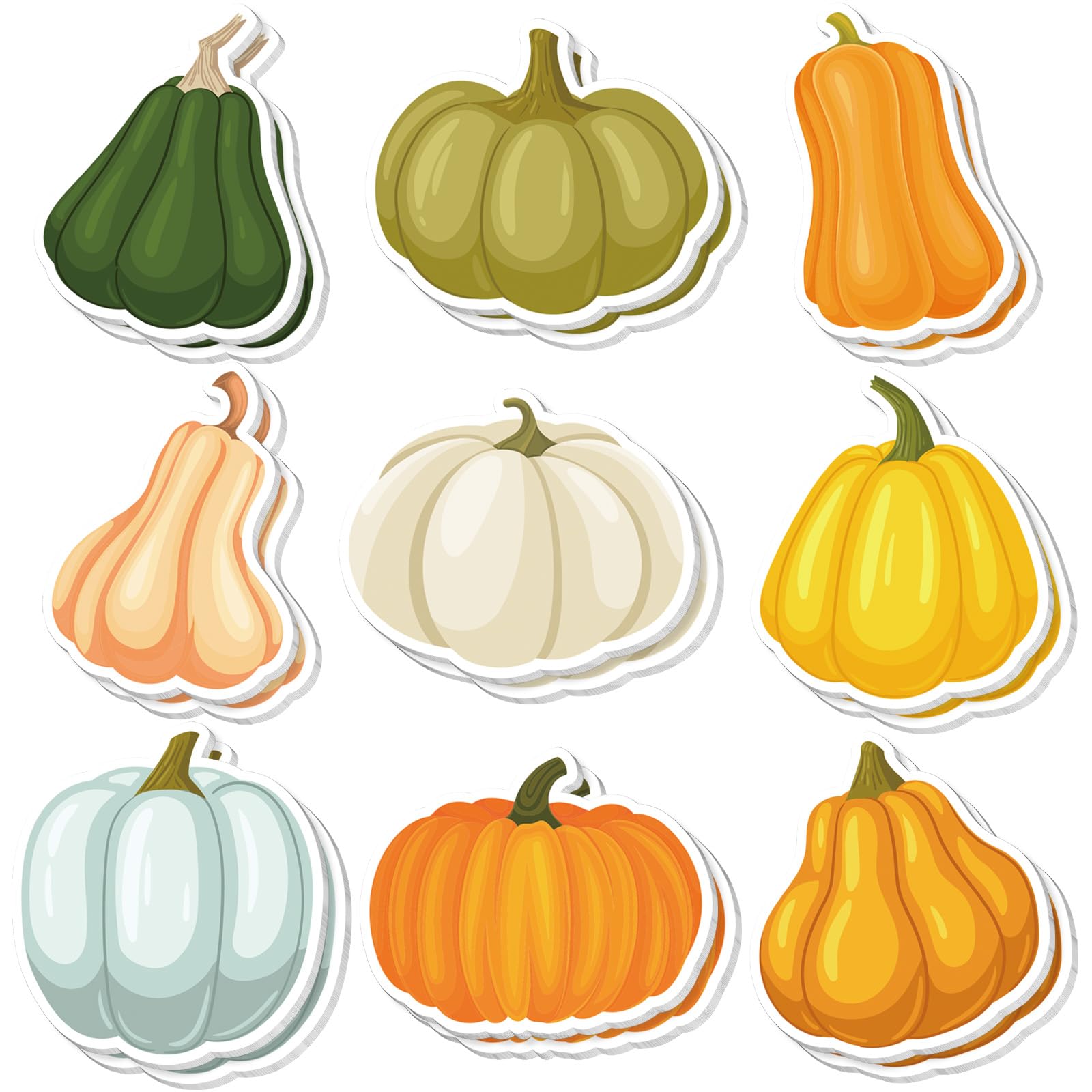 Amazon.com : JarThenaAMCS 18Pcs Fall Pumpkin Sticky Notes Assorted ...
