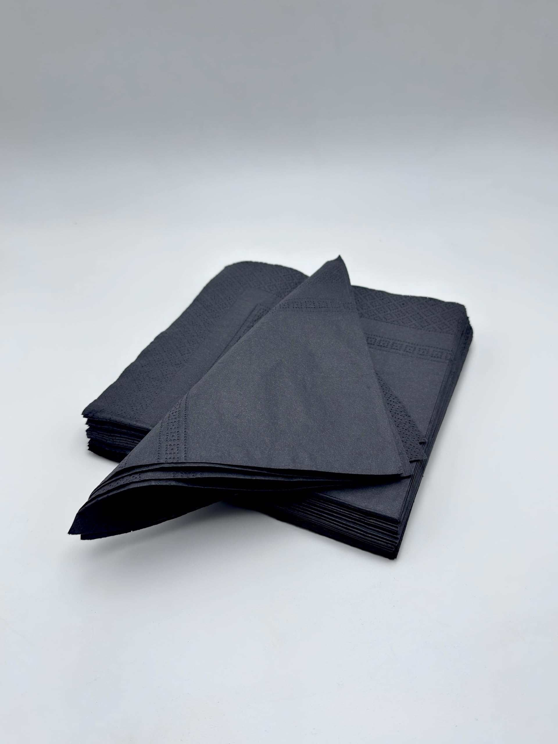 Cherie 2-Ply Paper Napkins – 20 Pcs Black Cocktail & Beverage | Soft & Absorbent Disposable Dinner for Parties, Events, Restaurants & Home Use | 39 x 39 cm (pack of 4) 2