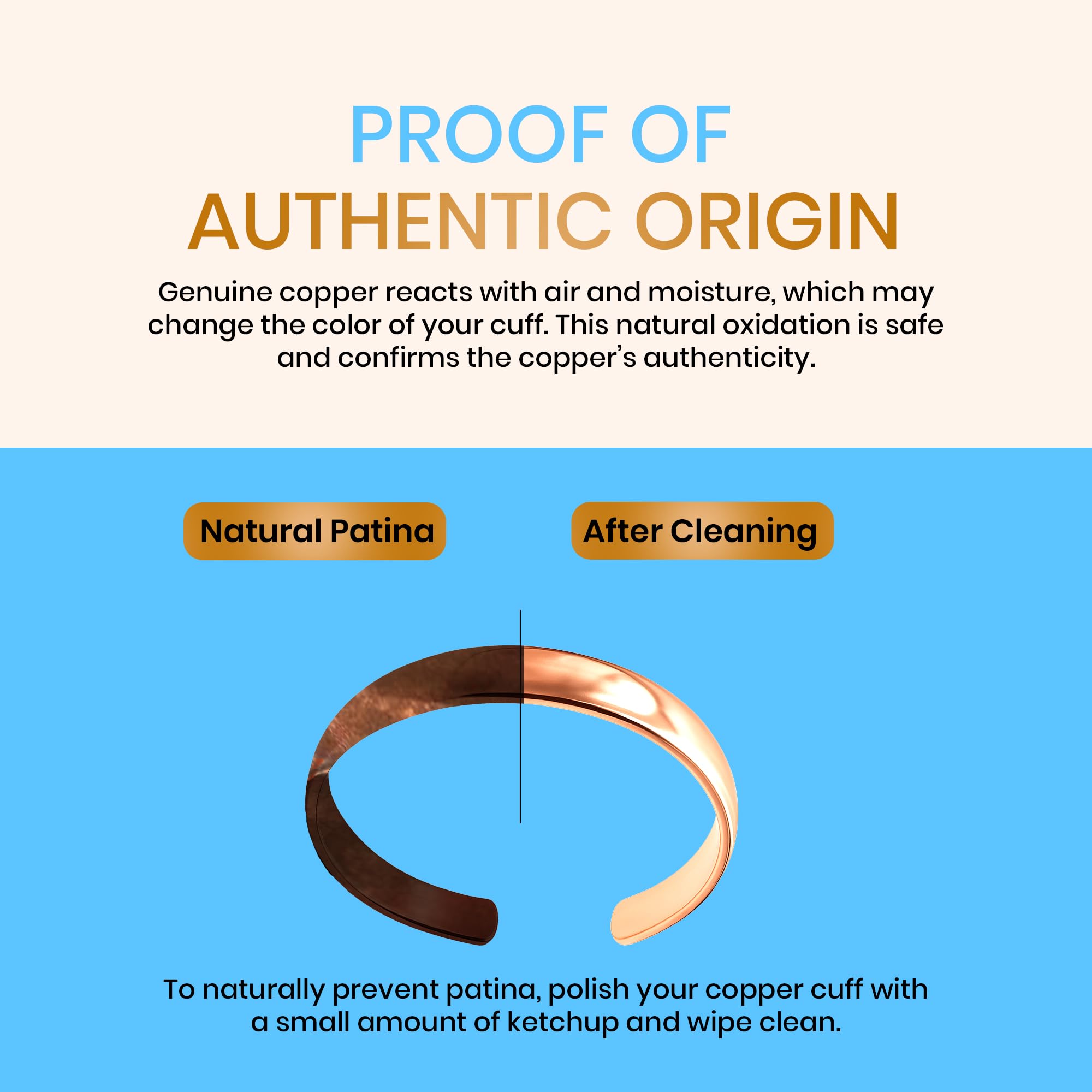 Healing Monk Pure Copper Bracelet for Men & Women – Handmade Uncoated Copper Jewelry Cuff – Adjustable Healing Copper Bracelets for Arthritis – Mens & Womens Copper Cuff Pulsera de Cobre