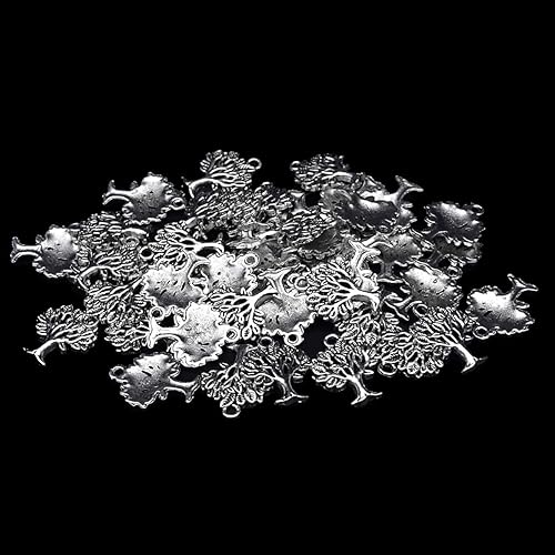 Miniatura 4 de VIDRIO - Dijes de Wicca mixtos para manualidades de plata, accesorios tibetanos para pulseras, collares y brazaletes