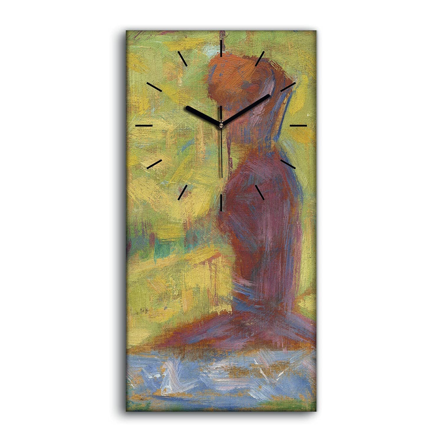 Horloge sur Toile 30x60cm Un Dimanche sur La Grande Jatte Georges Seurat Image Décoration Murale