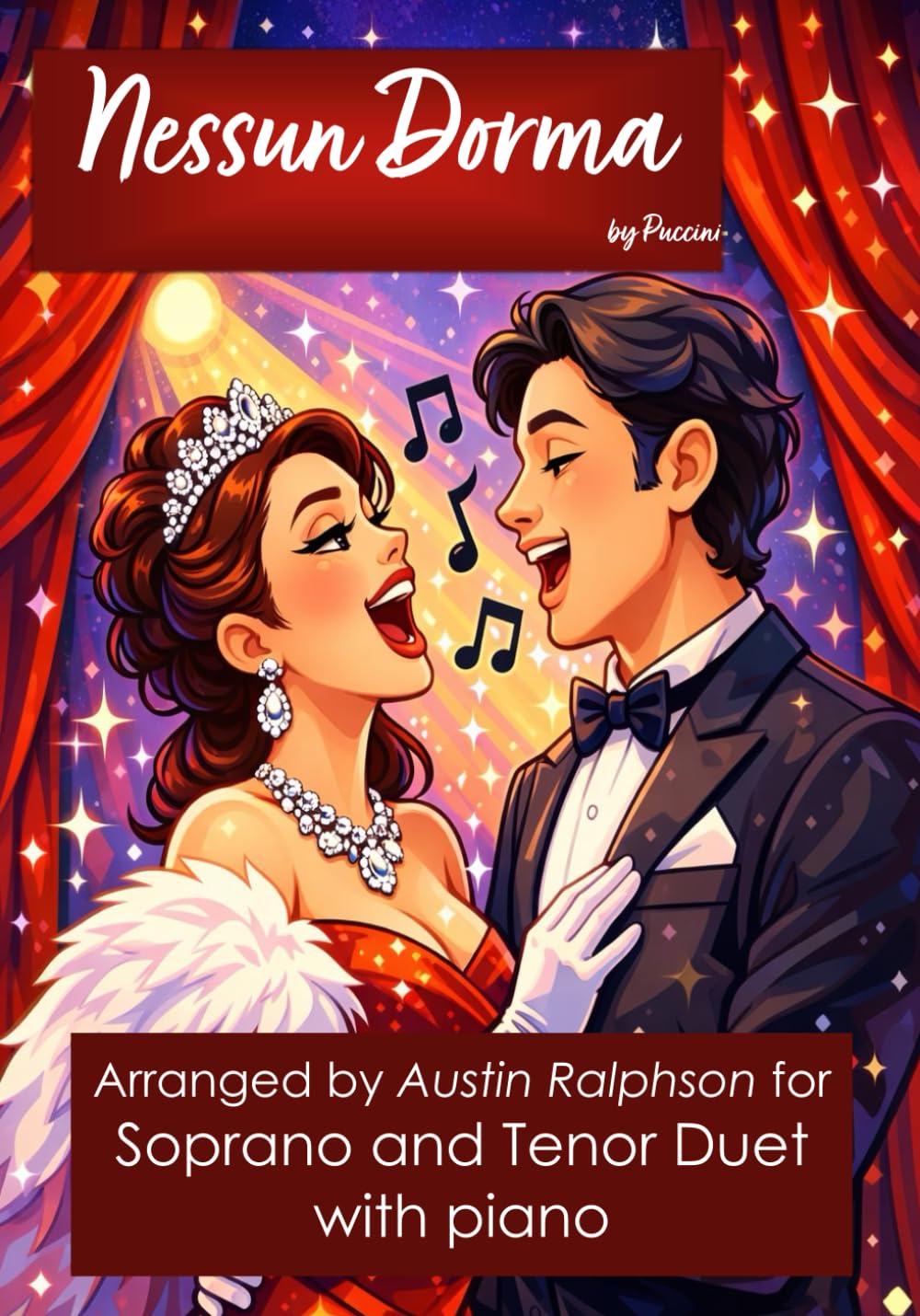 Nessun Dorma - 2 part choir or vocal duet Soprano & Tenor with piano: With FREE BACKING TRACKS to sing along to: 1 (Vocal / choral music)