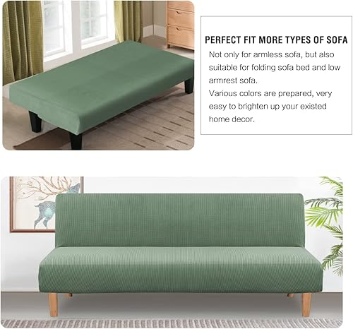 Vista 39 de H.VERSAILTEX - Funda elástica para sofá o cama, licra de alto elastano, lavable a máquina, tela Jacquard para sofá, futón Chocolate