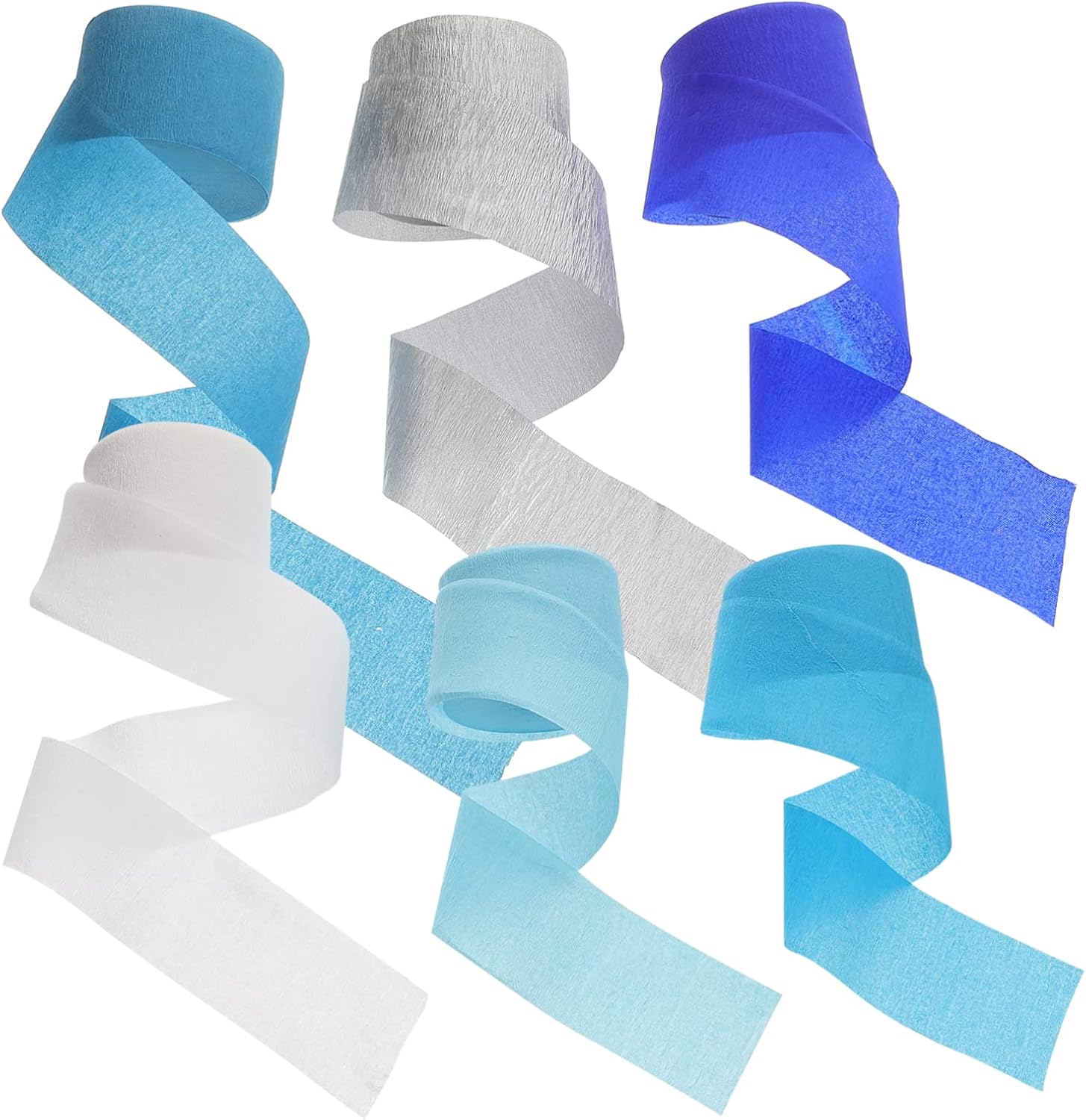 Lurrose 12rolls Multi-Function Decorative Crepe Paper Streamers for Birthday Wedding and Party Decorations Wrinkle Paper for Creative Event Styling Peacock Royal