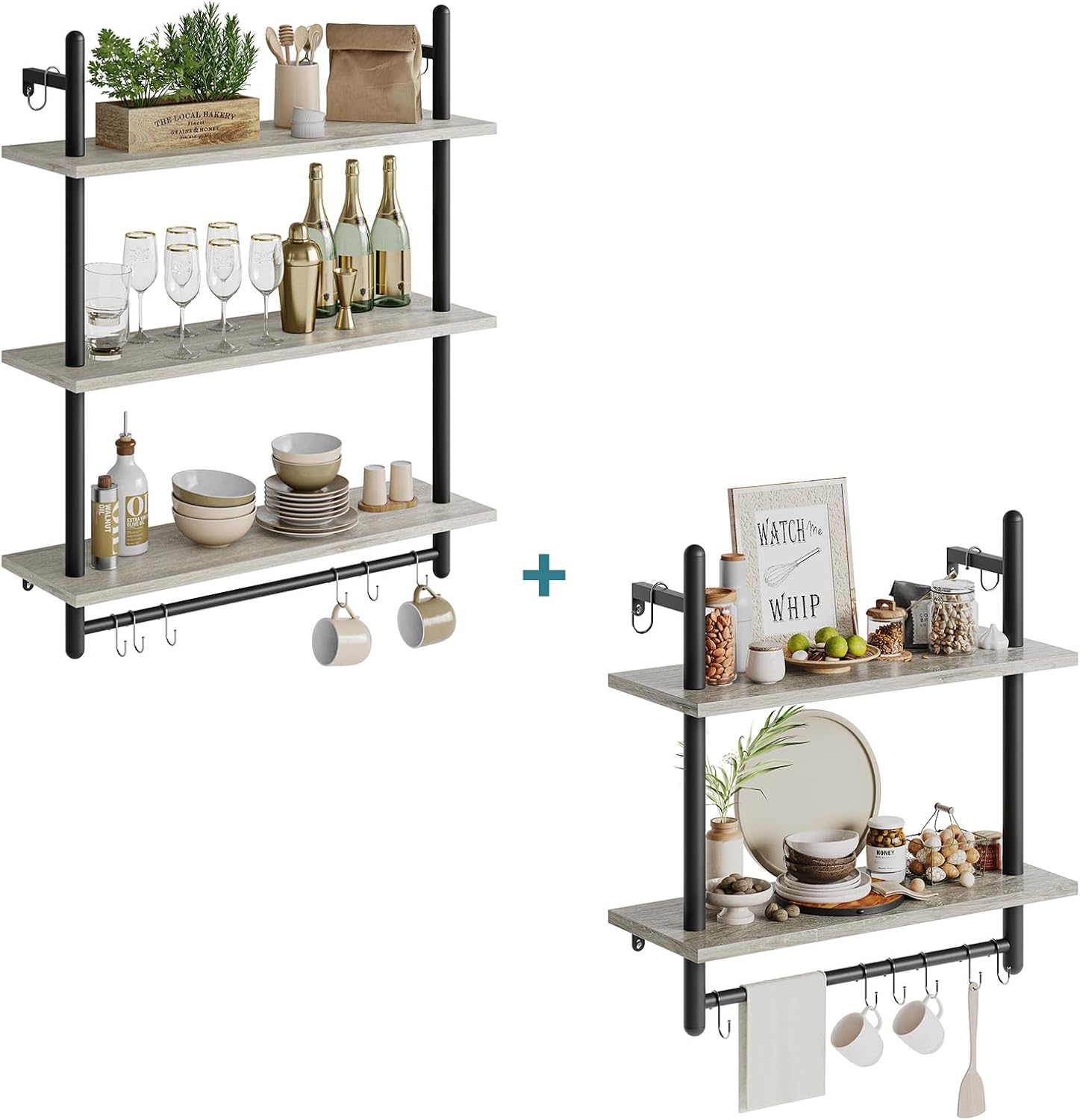 Bestier Floating Shleves Wall Mounted Kitchen Shelves