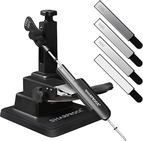 Afilador de cuchillos profesional, 3 piedras de afilar de precisión de ángulo ajustable, herramienta de metal con afilador de cerámica y diamante