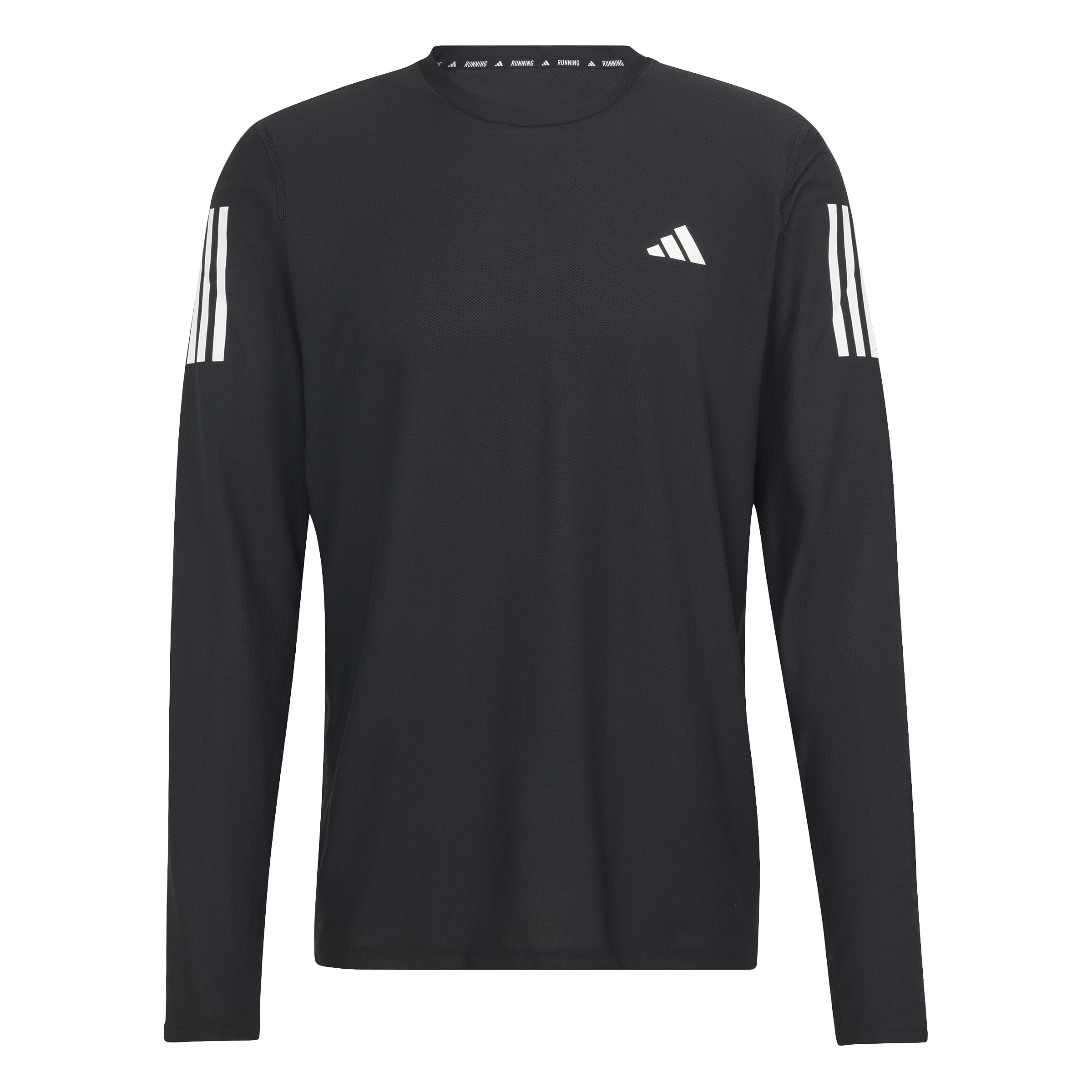 adidas Men's Own The Run Long Sleeve Tee, Black/White, XL