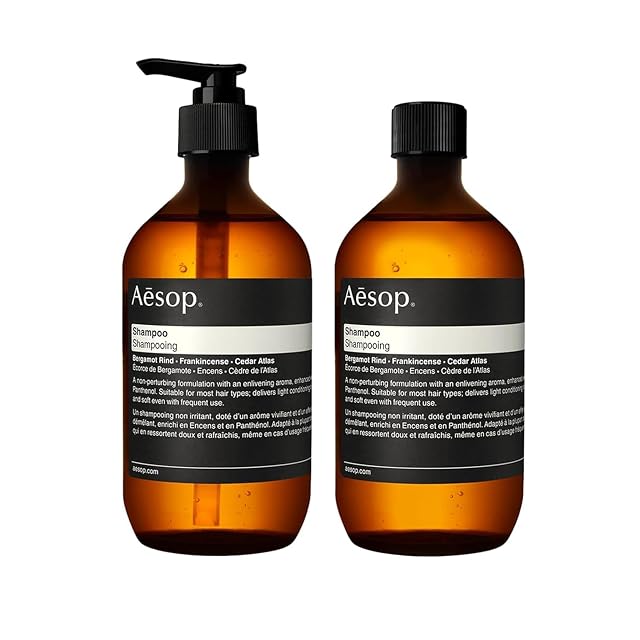 Aesop Shampoo Refill Soften Hair Restore Shine Bergamot Rind Frankincense Cedar Atlas 16 9 oz 500 mL Pack