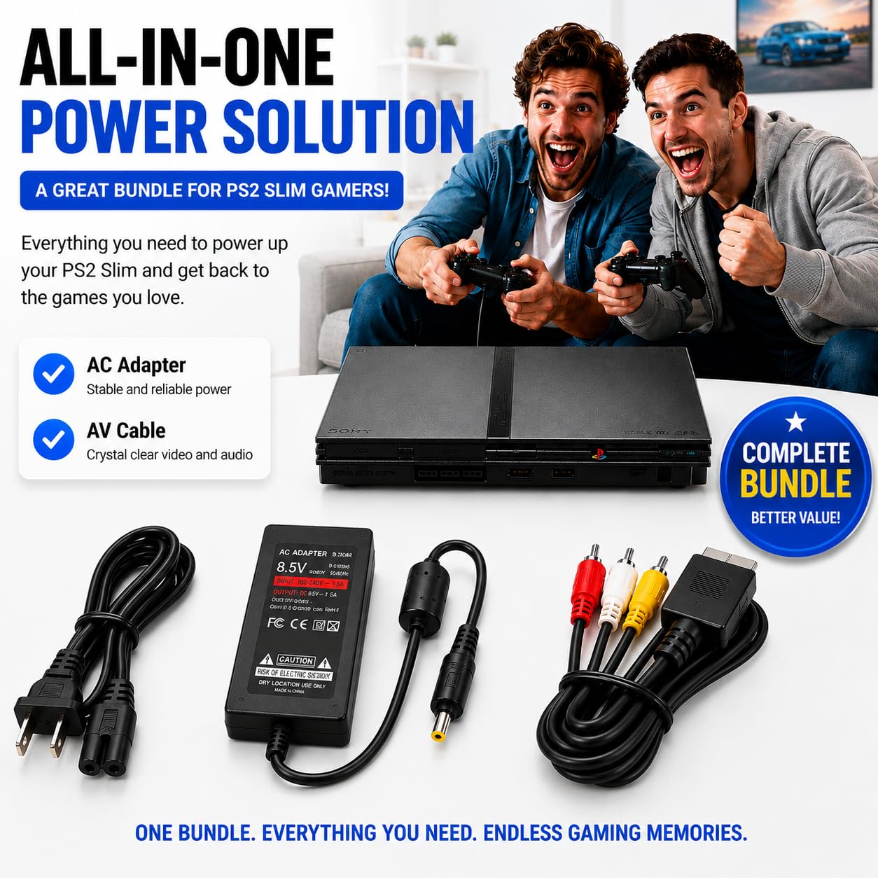 Cable adaptador de cargador de CA para Sony PlayStation 2 PS2 Slim A/C 70000 9000 SCPH-70000 7000 Gaming Console cargador de pared de viaje