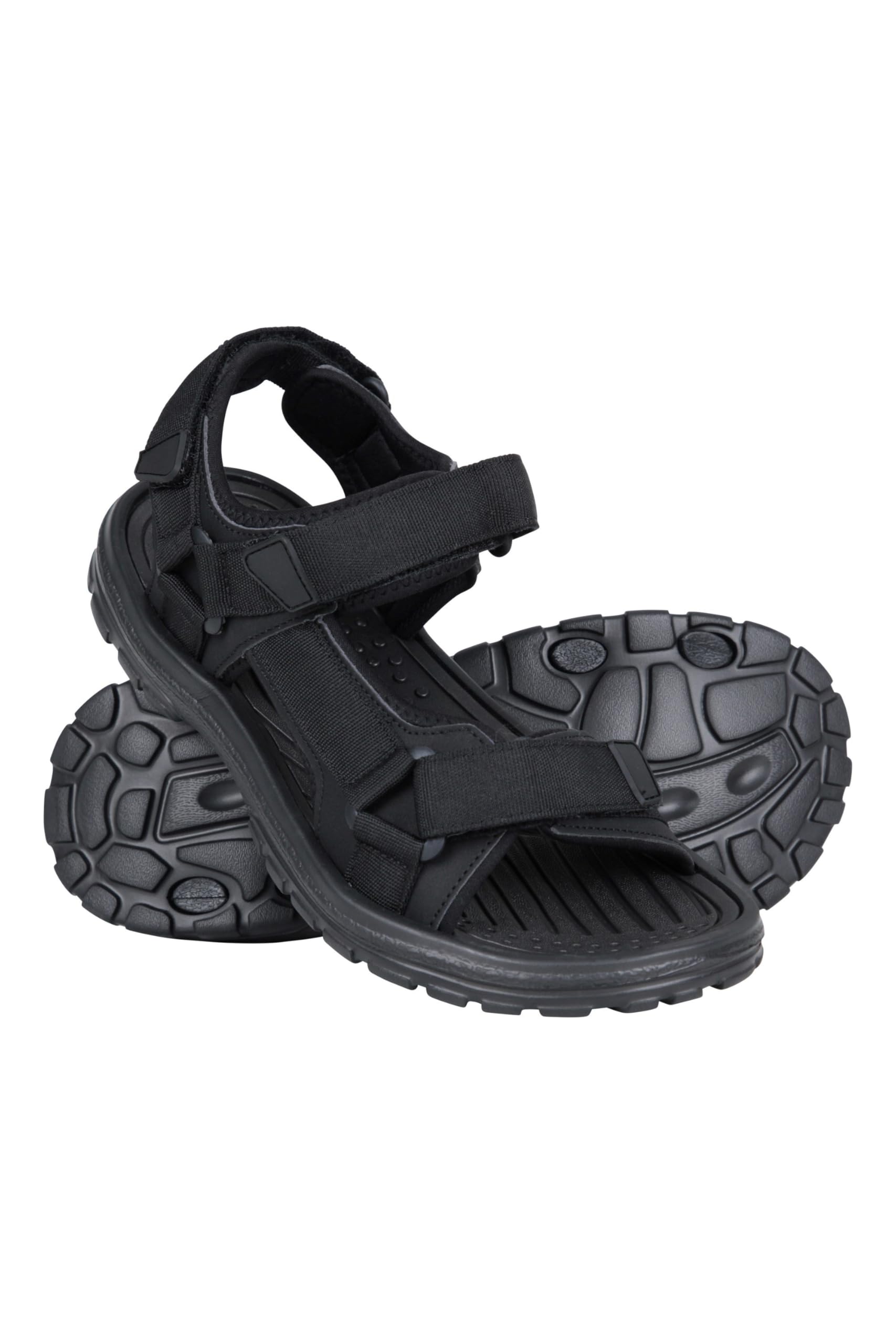 Mountain Warehouse Crete Mens Sandals - Durable Shoes, Sturdy Grip, Cushioned Footbed, Neoprene Lined, Hook & Loop Straps Beach Shoes - For Travel, Walking