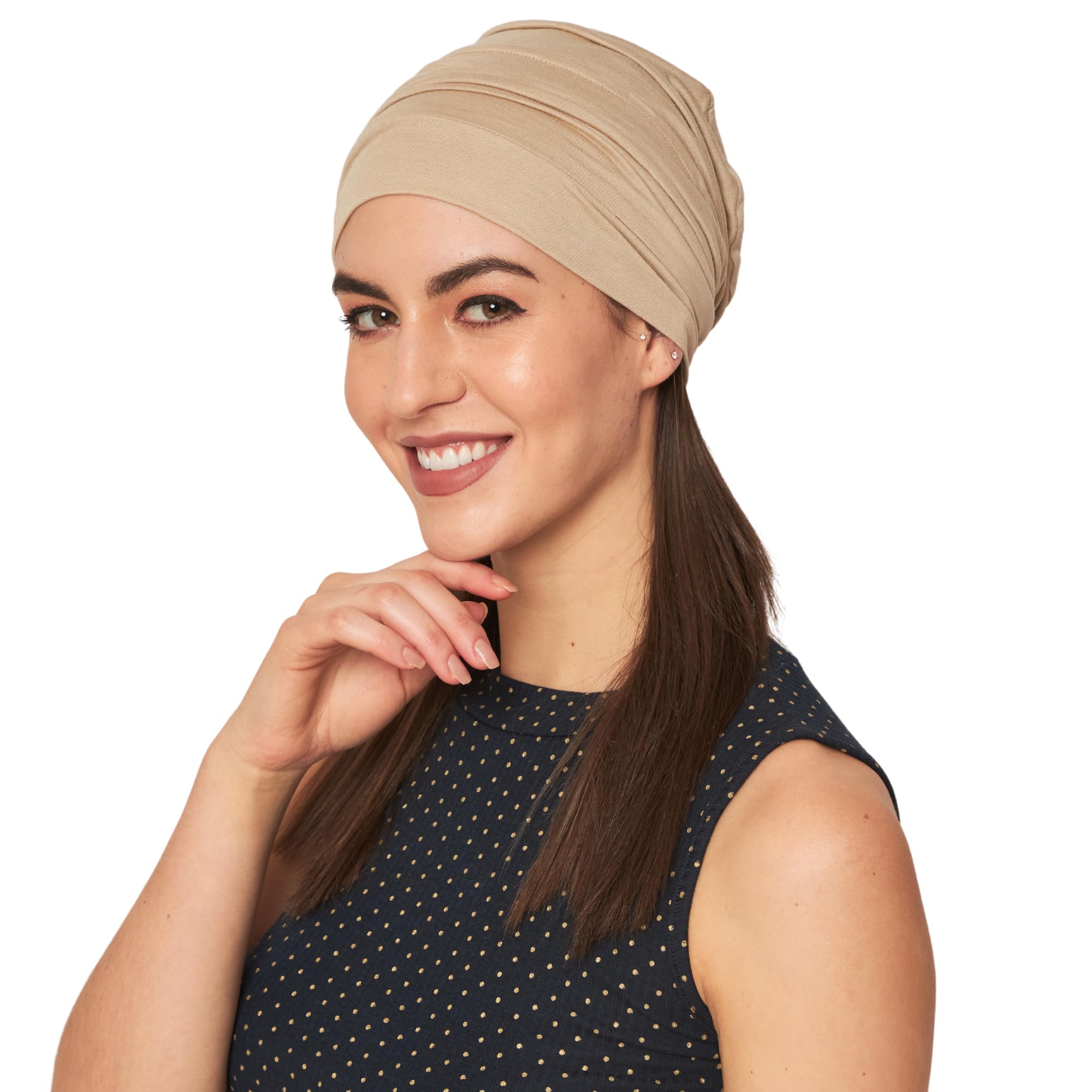 chemio Morbido Slouchy Slouchy Berretto di bambù per Le Donne, Turbante per la Caduta dei Capelli