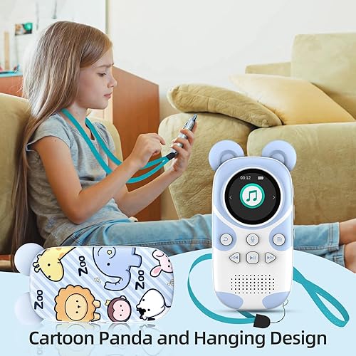 Miniatura 5 de Lindo reproductor MP3 Panda para niños, reproductor de música portátil de dibujos animados de 32 GB, reproductor de MP3 para niños con Bluetooth,