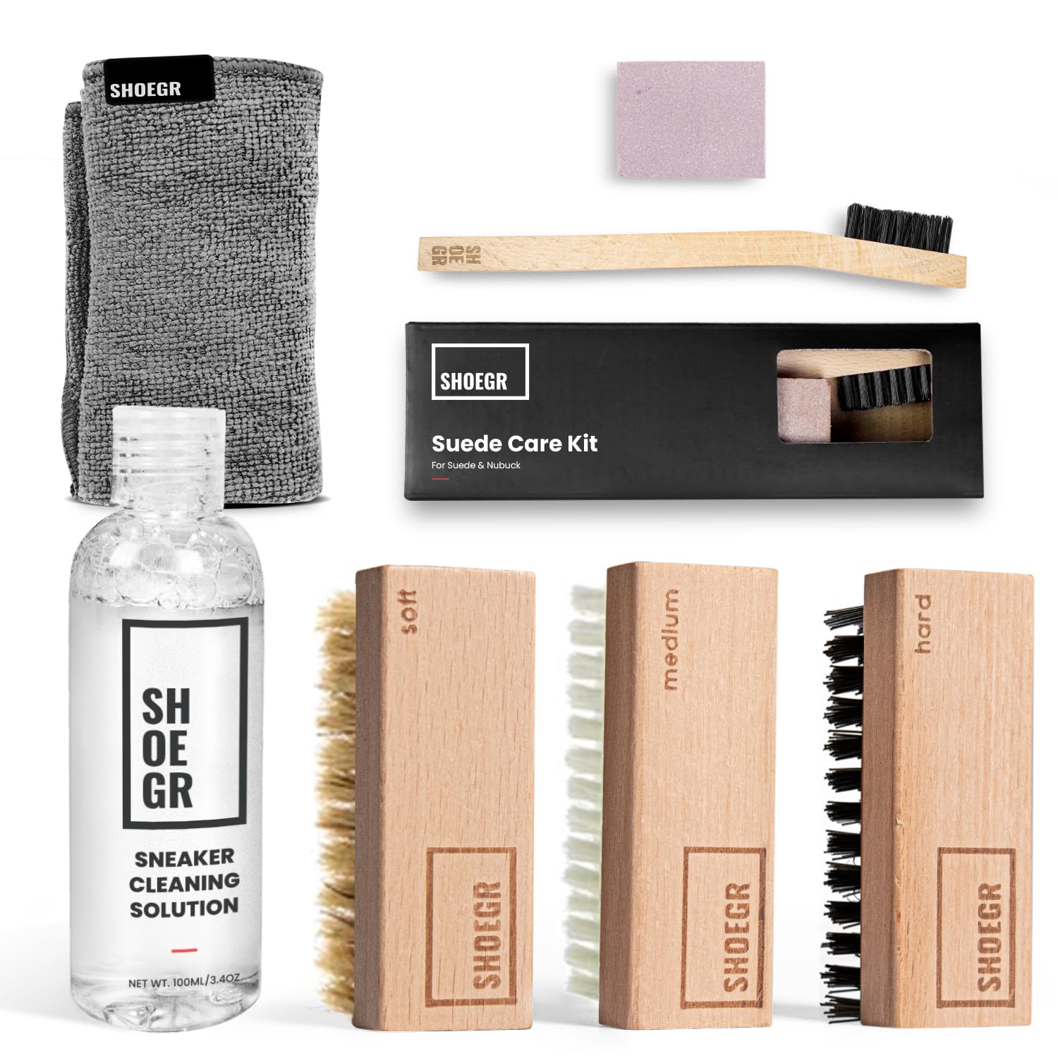 SHOEGR Complete Shoe Cleaning Kit | Ultimate Sneaker Cleaning Kit & Suede Shoe Cleaning Kit | White Shoes Cleaner | Sports, Leather, Nubuck, Mesh Cleaner (B0D8VN4YTN) Amazon Price History, Amazon Price Tracker