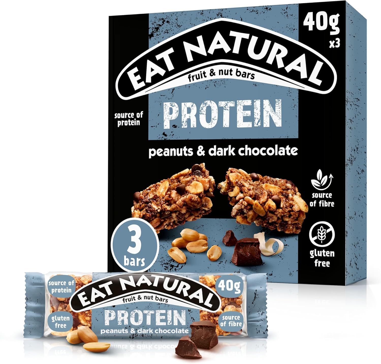 Eat Natural Energy Protein Packed with Peanuts & Chocolate 3pk 120g