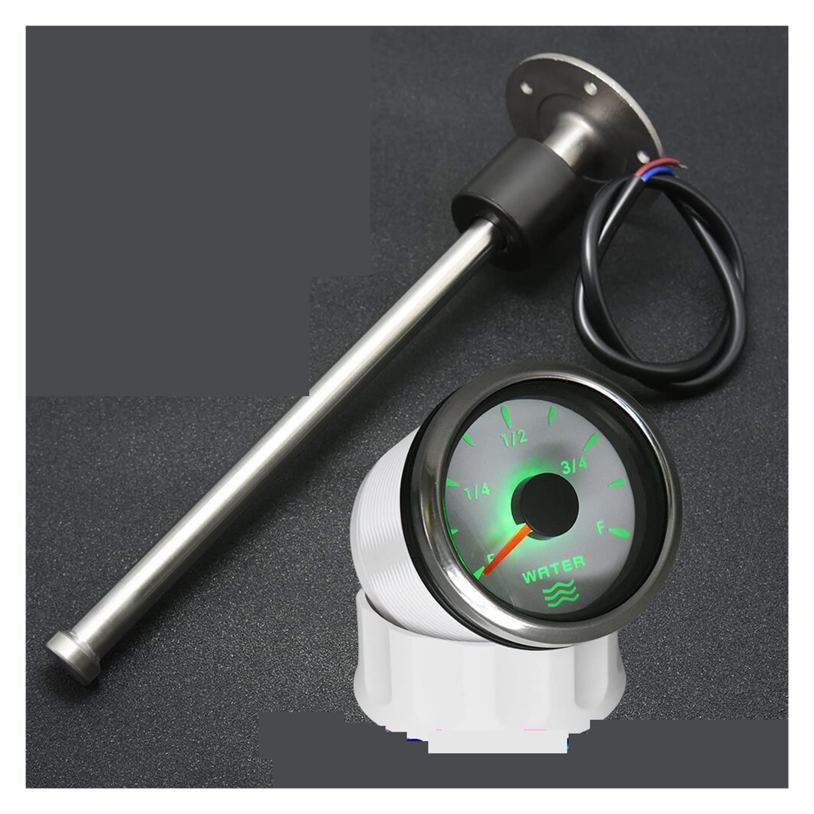 0~190 Ohm czujnik poziomu wody wodoodporny IP67 łódź wskaźnik w samochodzie z 7 kolorami podświetlenia 100mm 300mm 350mm 200m 450mm, Precyzyjny Monitor(WS with 325mm sensor)